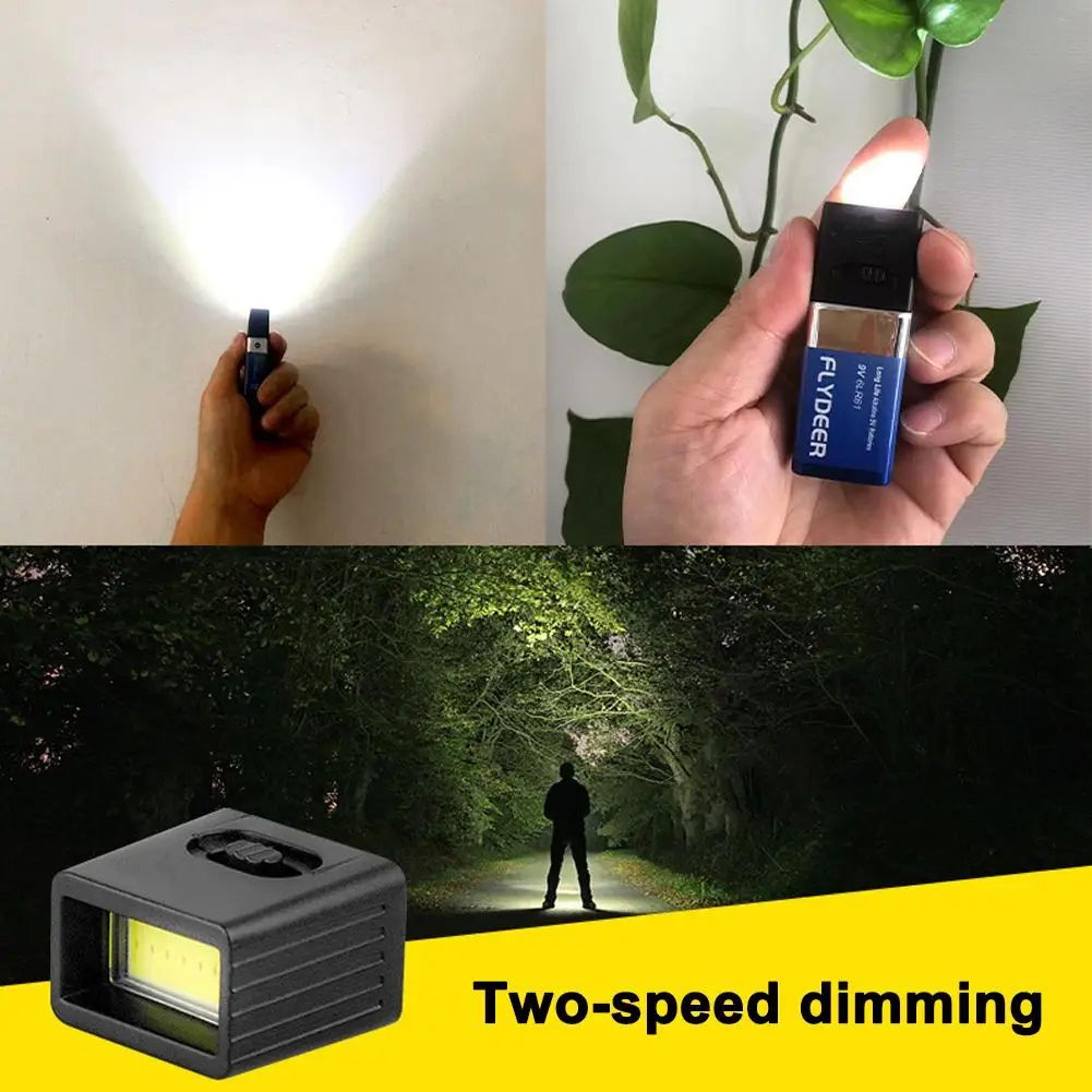 Mini 9V Battery LED Keychain Flashlight  Compact COB Emergency Light 1