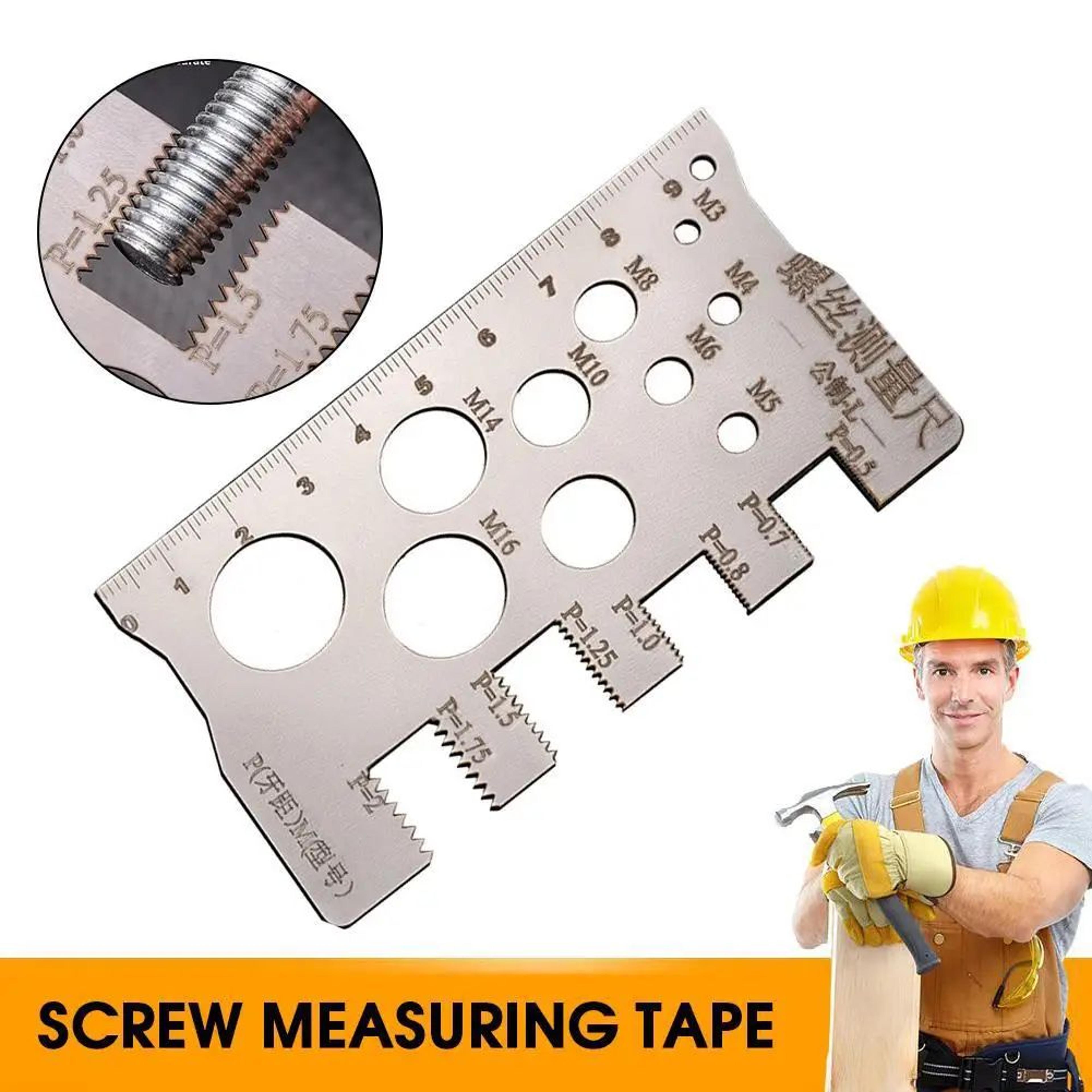 PrecisionPro Stainless Steel Screw Measuring Ruler  HighAccuracy Metric LShaped Gauge 2
