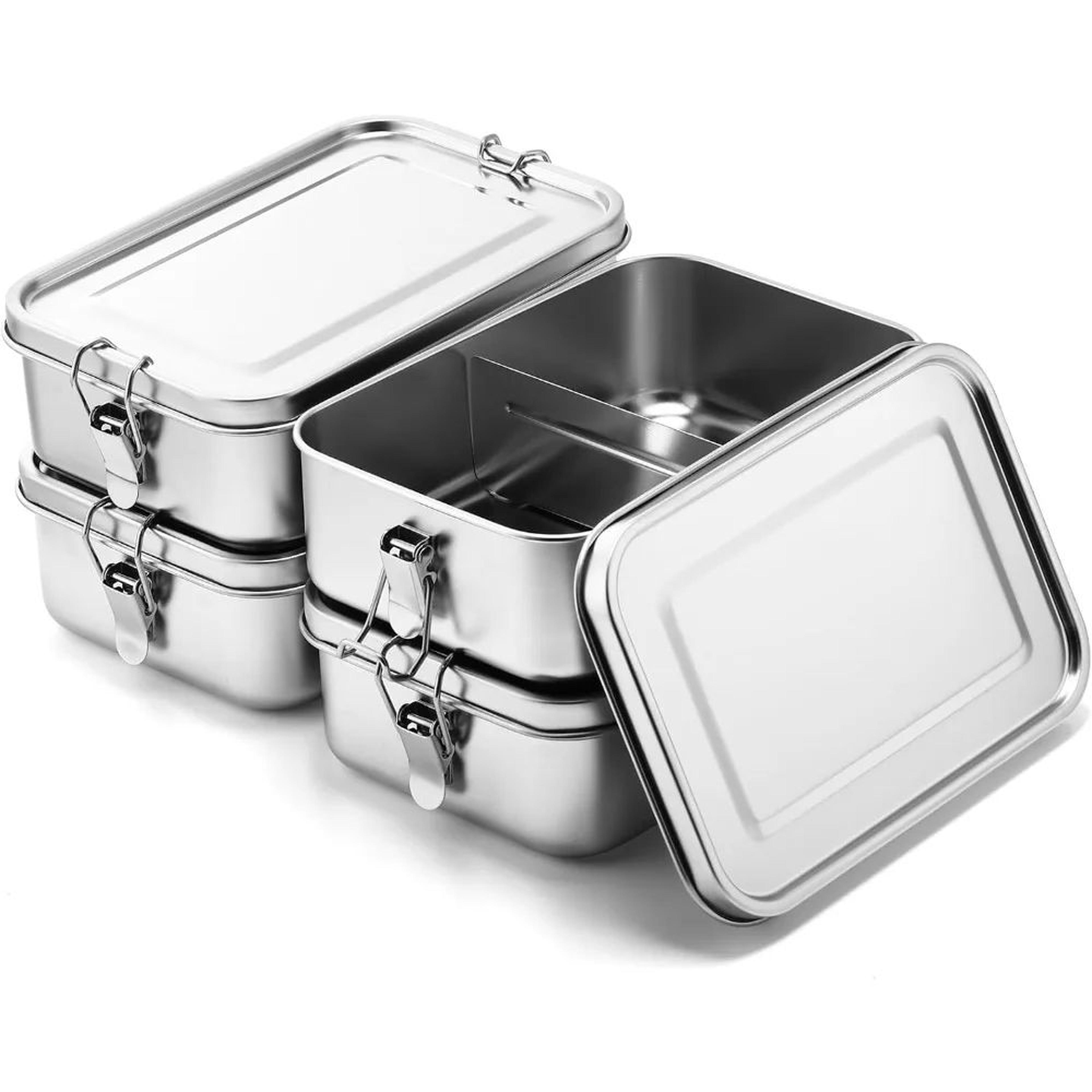 SteelFresh Stainless Steel Bento Lunch Box  LeakResistant Food Storage Container 1200ml  2400ml 0