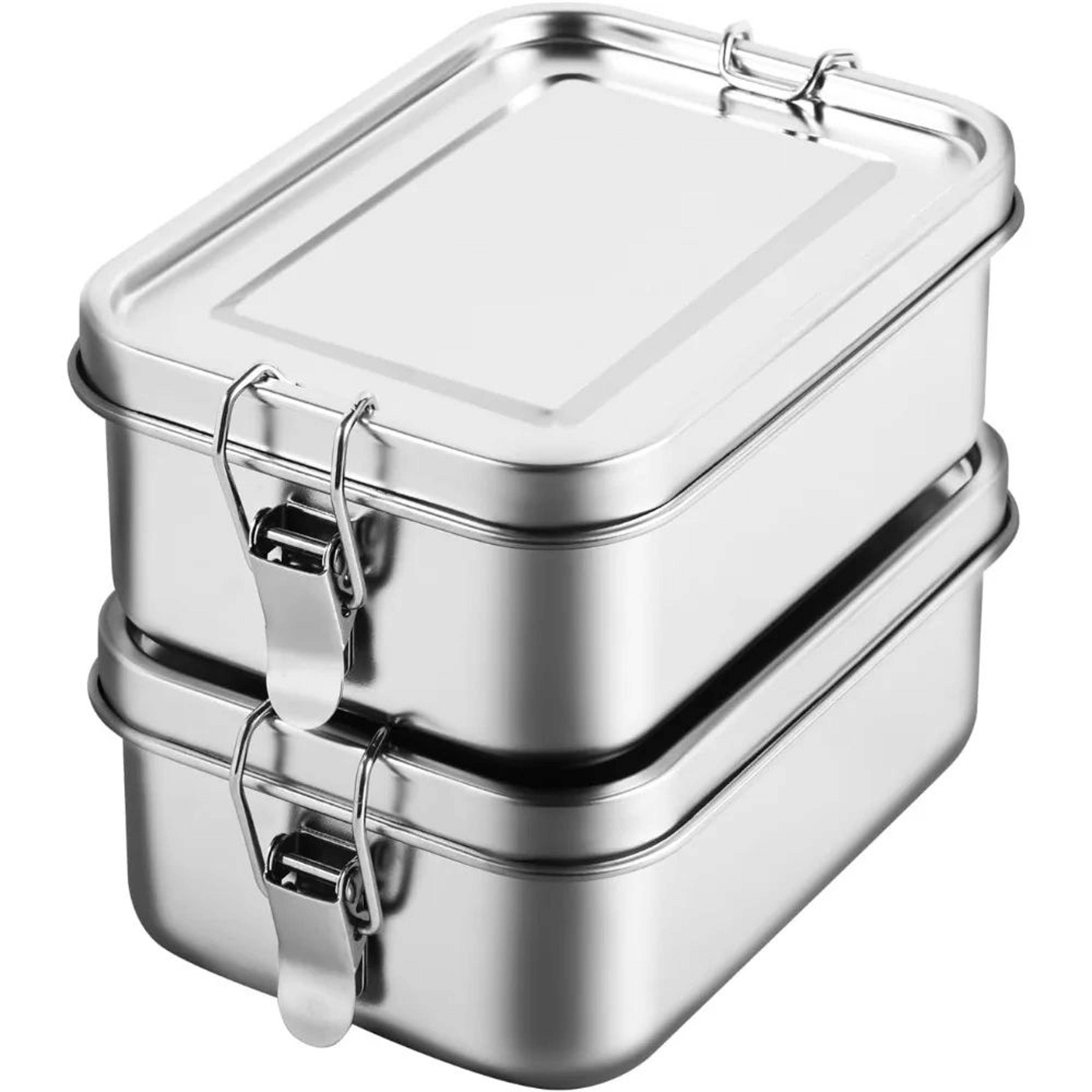 SteelFresh Stainless Steel Bento Lunch Box  LeakResistant Food Storage Container 1200ml  2400ml 4