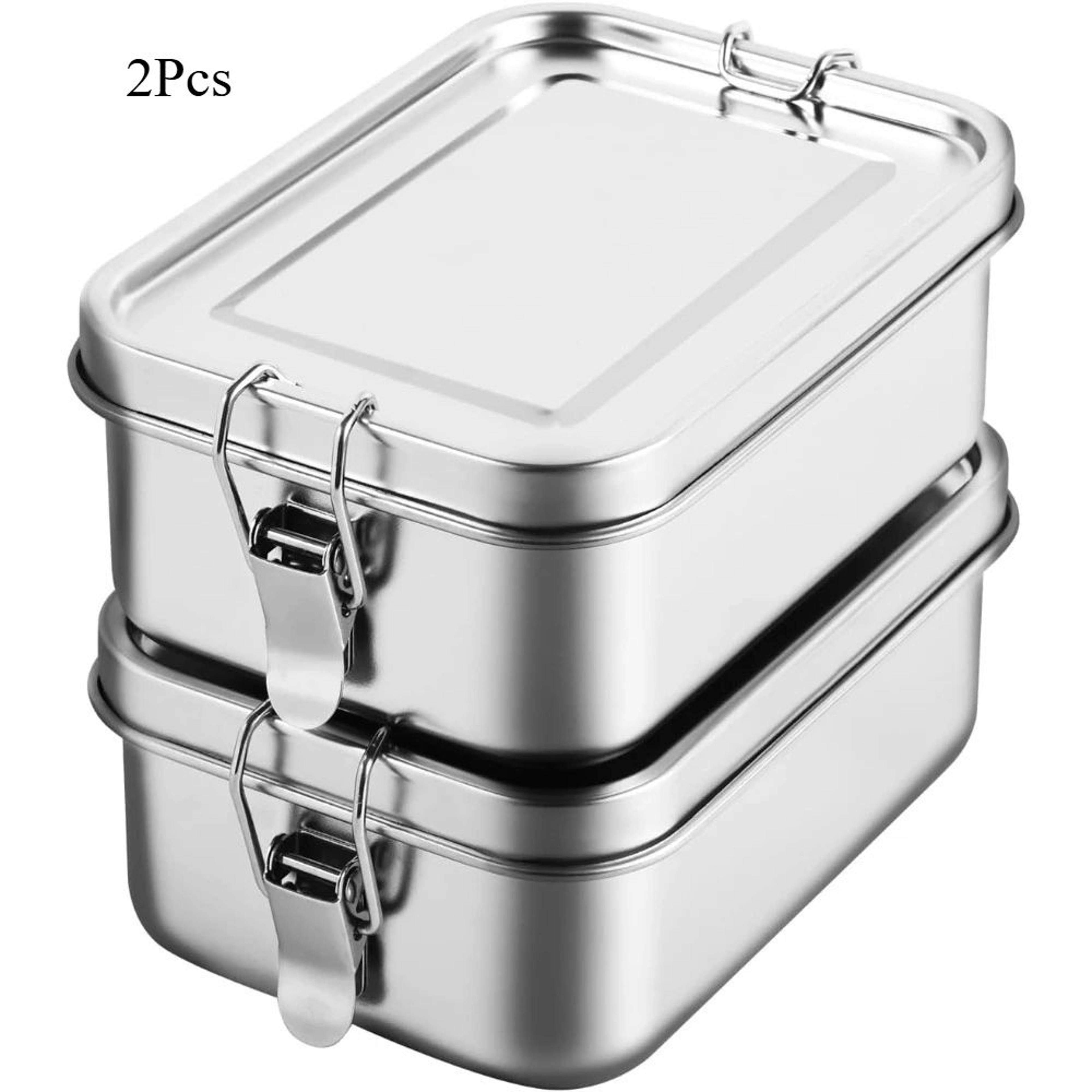 SteelFresh Stainless Steel Bento Lunch Box  LeakResistant Food Storage Container 1200ml  2400ml 6