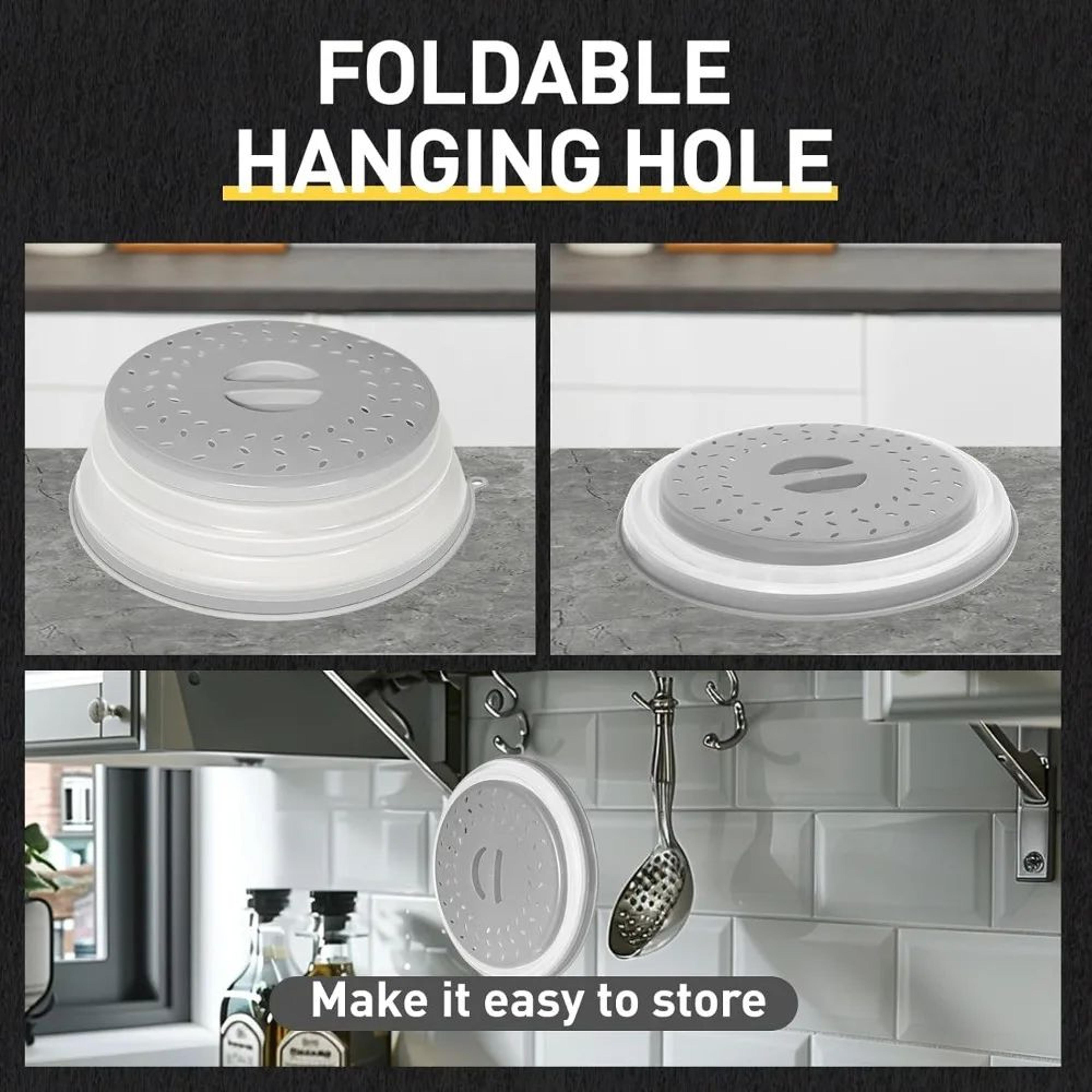 CleanWave Foldable Microwave Splash Guard  BPAFree Food Cover For Plates  Bowls 2