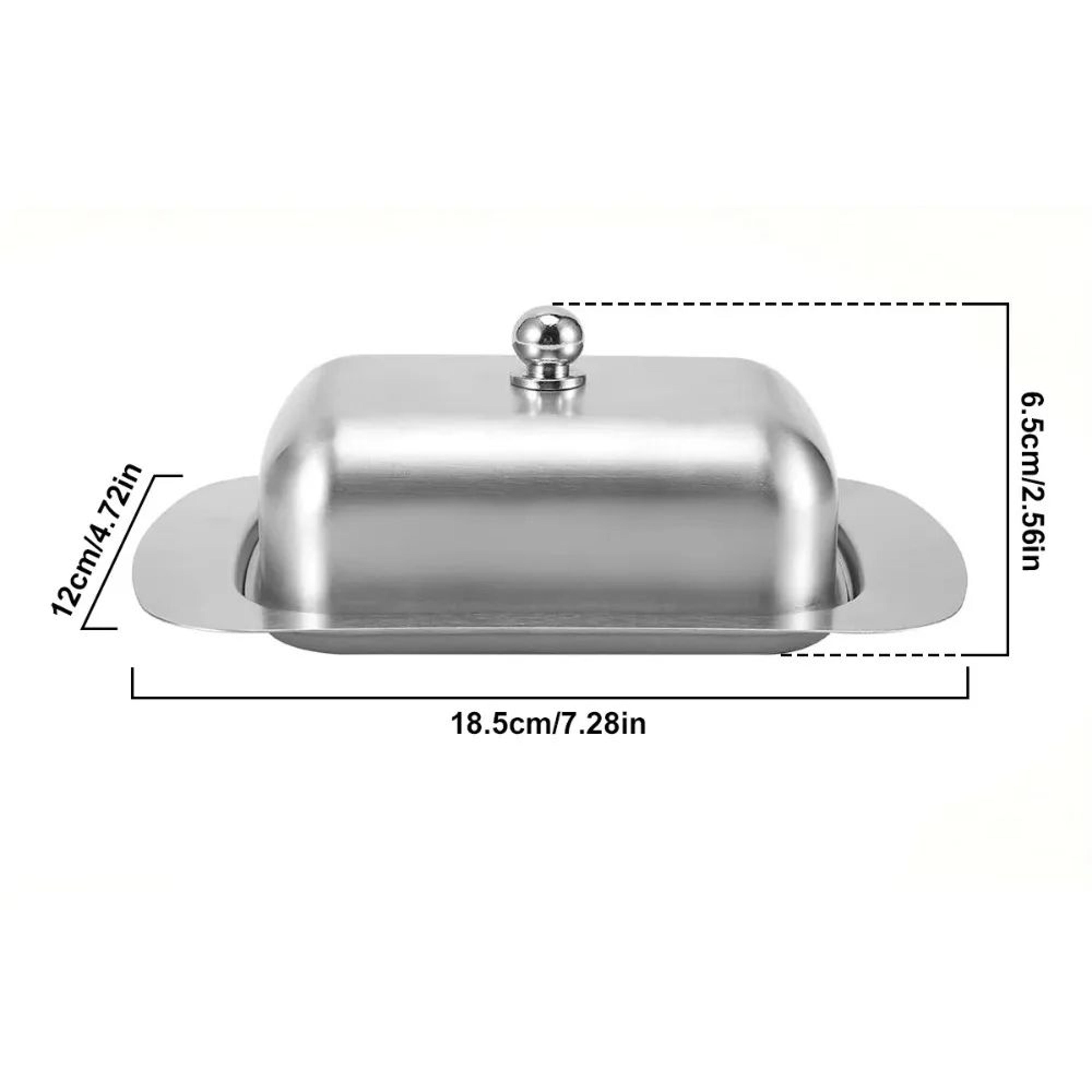Premium Stainless Steel Butter Dish Storage Container  7Inch Covered Butter Keeper With EasyGrip Li 5