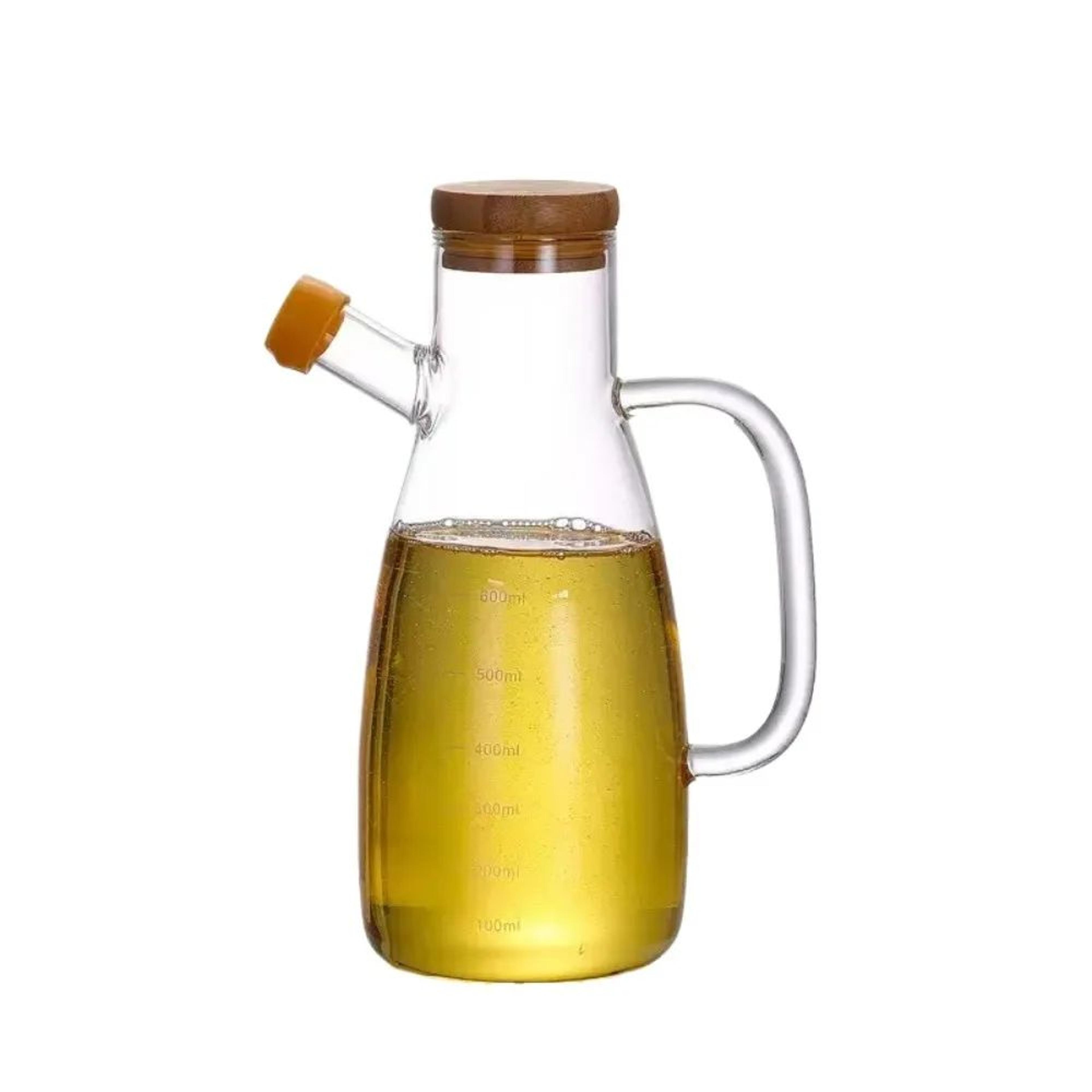 34oz Glass Olive Oil Bottle With Graduation  LeakProof Oil Dispenser For Kitchen  Outdoor Use 0
