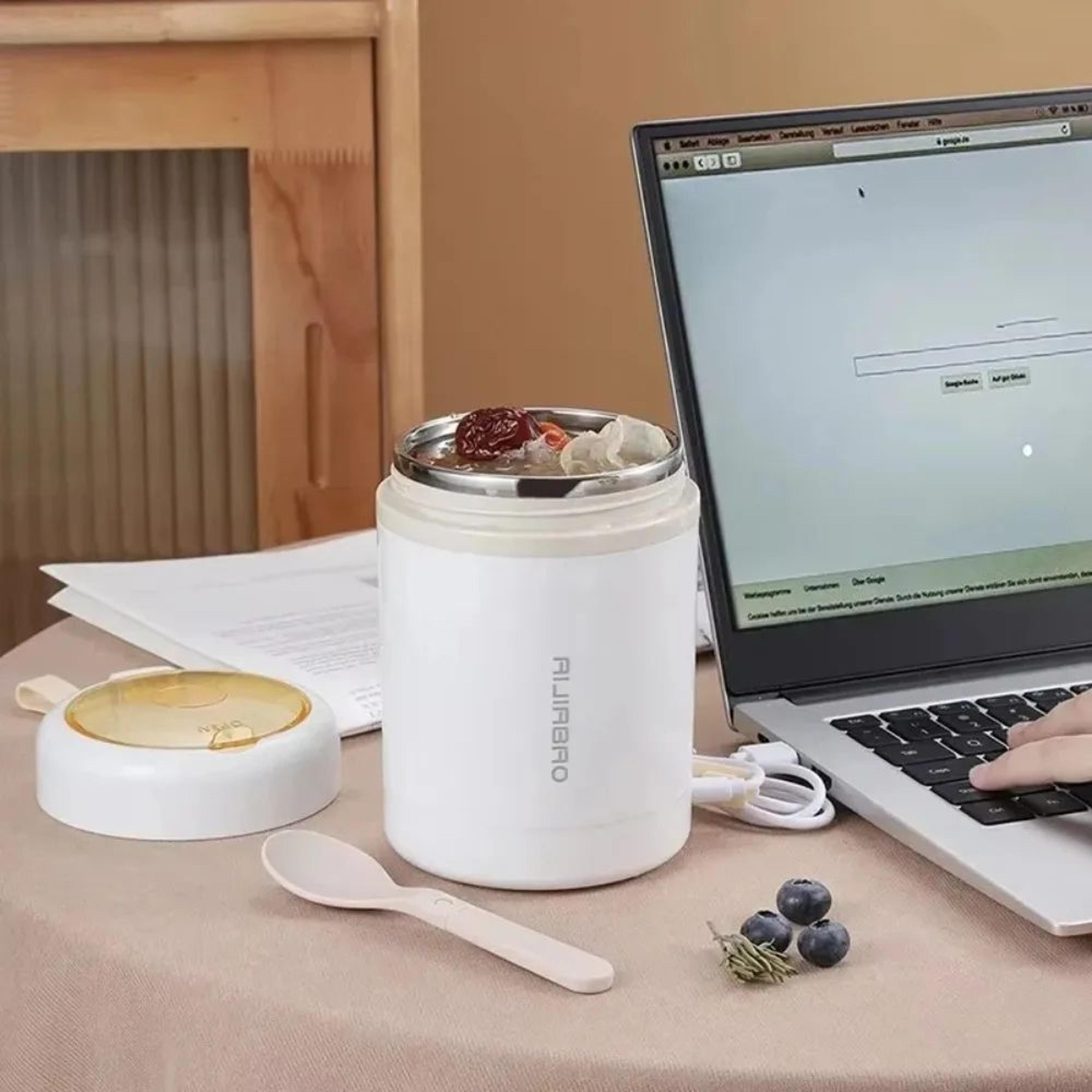 600ml Electric Heating Lunch Box  USB Powered Portable Food Warmer With Stainless Steel Container 1