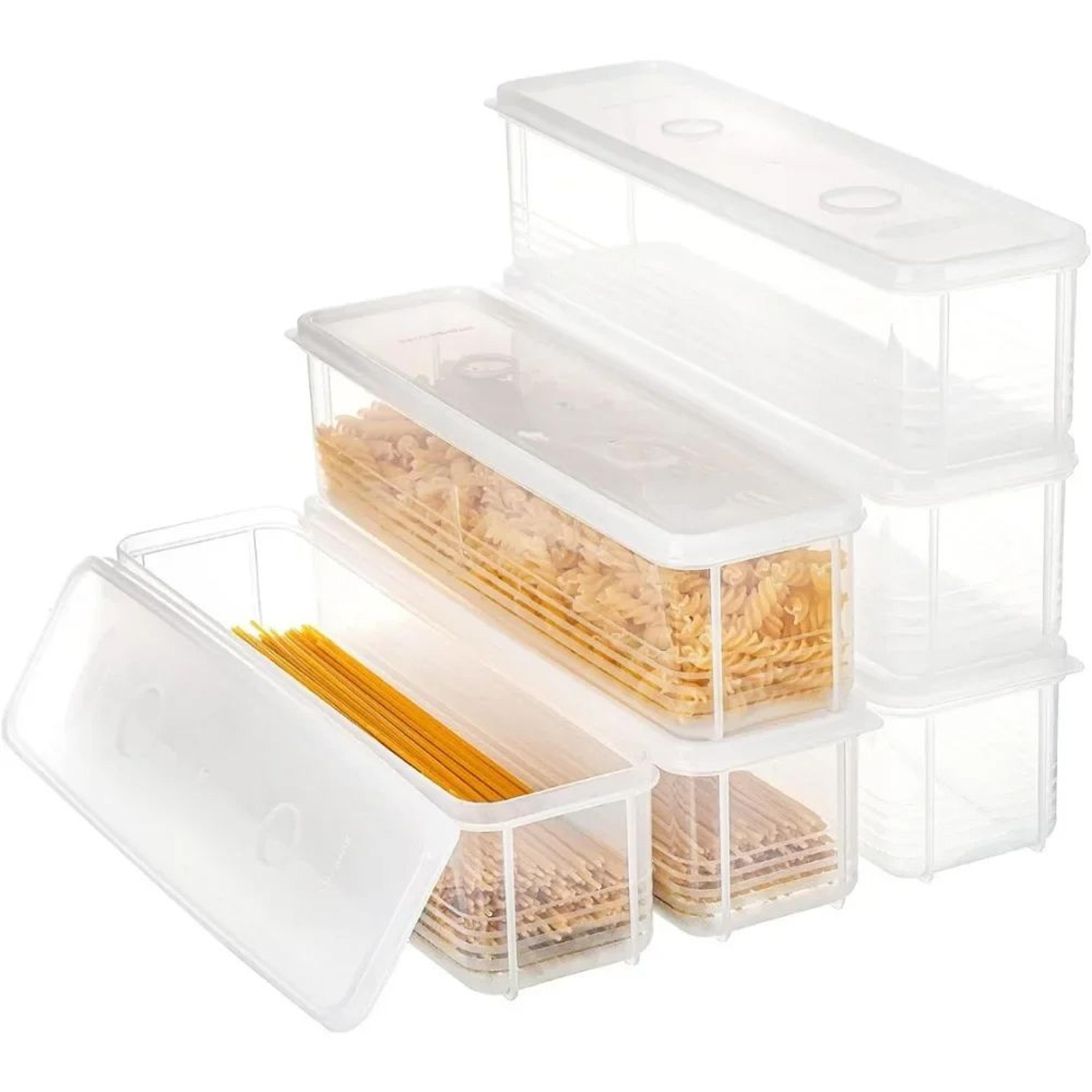 4Piece Airtight Food Storage Containers  Transparent Pasta Storage Set With Secure Lids 0