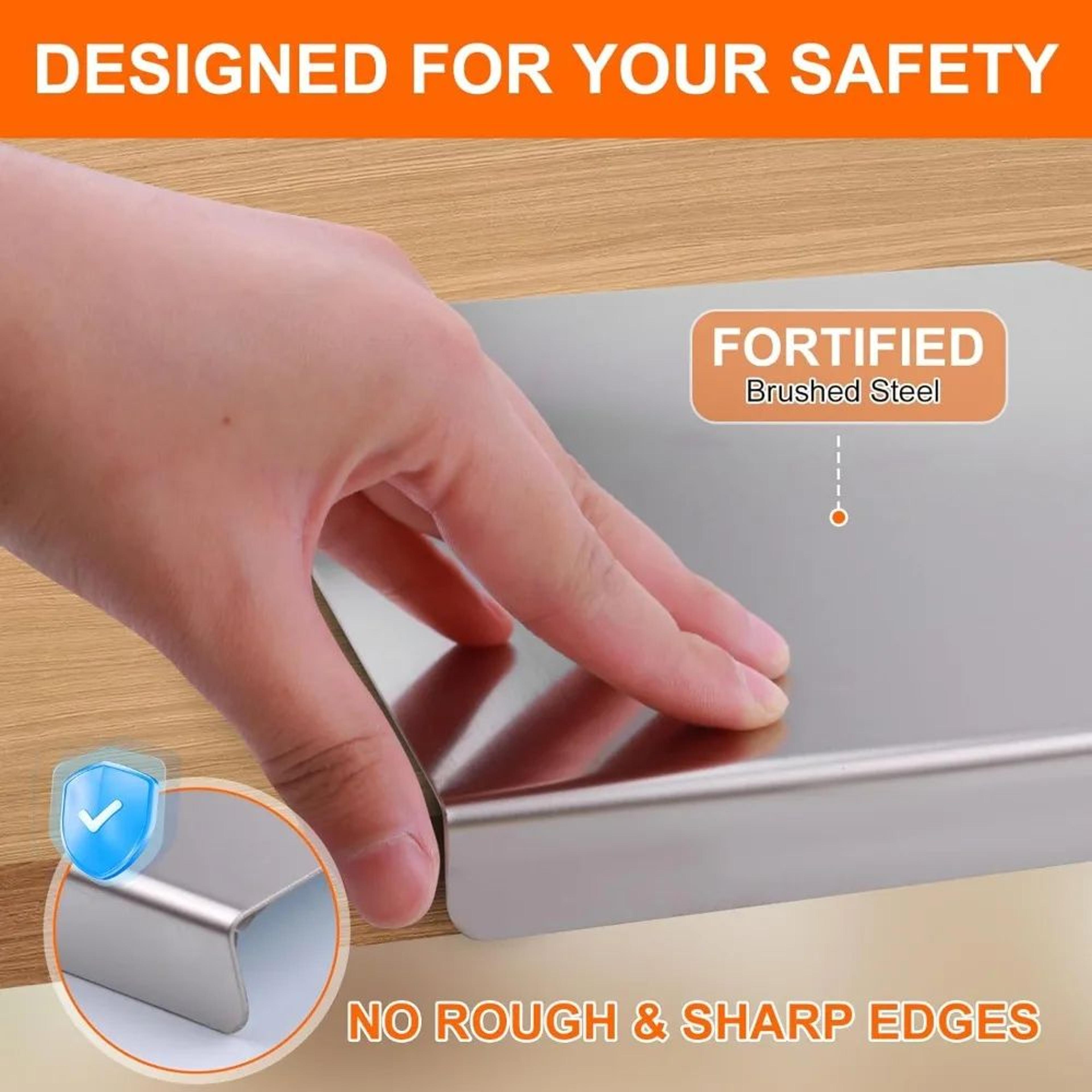 304 Stainless Steel Cutting Board  Large Metal Cutting Board For Meat Vegetables  Baking 3