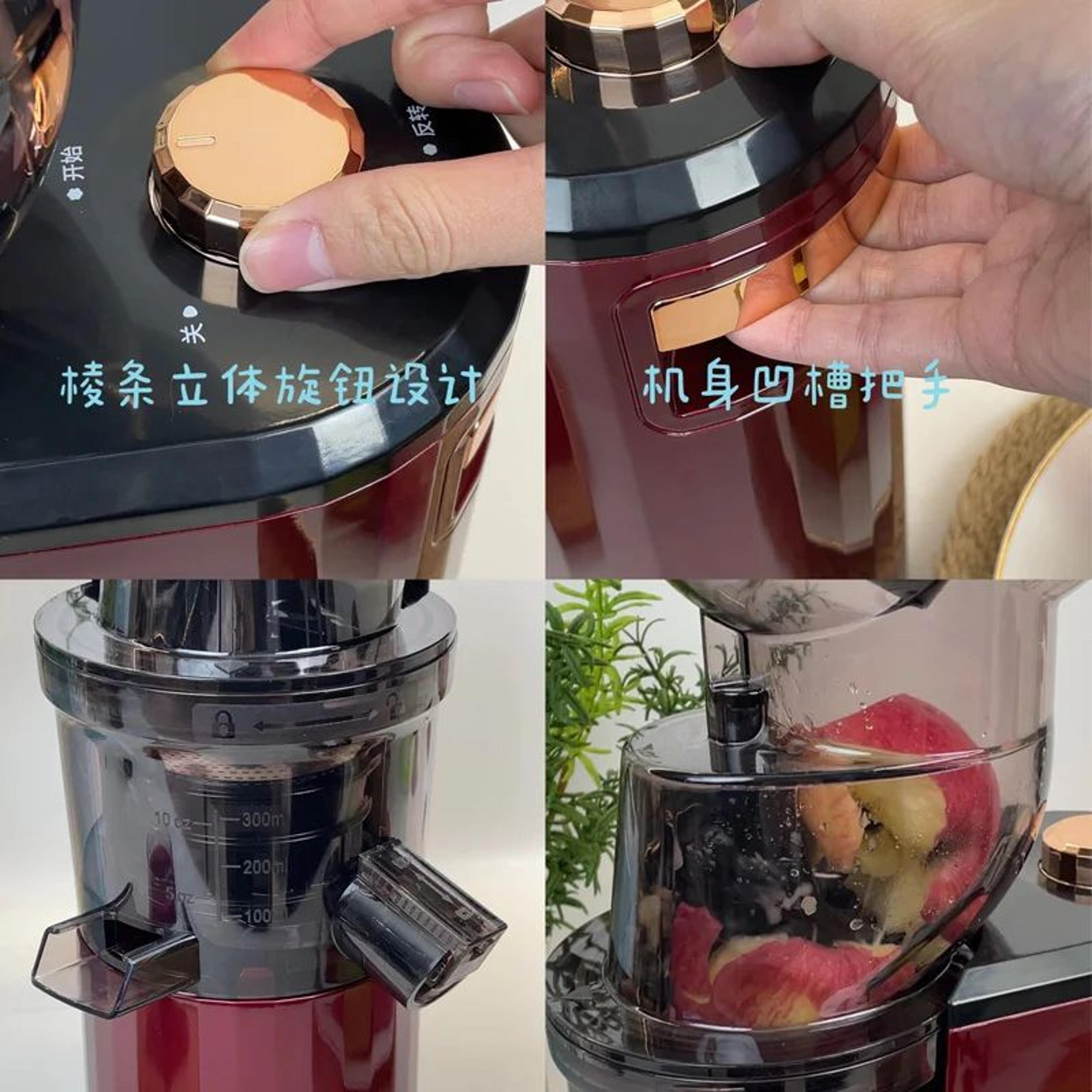 Household Slow Juicer With Large Caliber Feed Chute  Cold Press Juice Extractor With Pulp Separatio 3