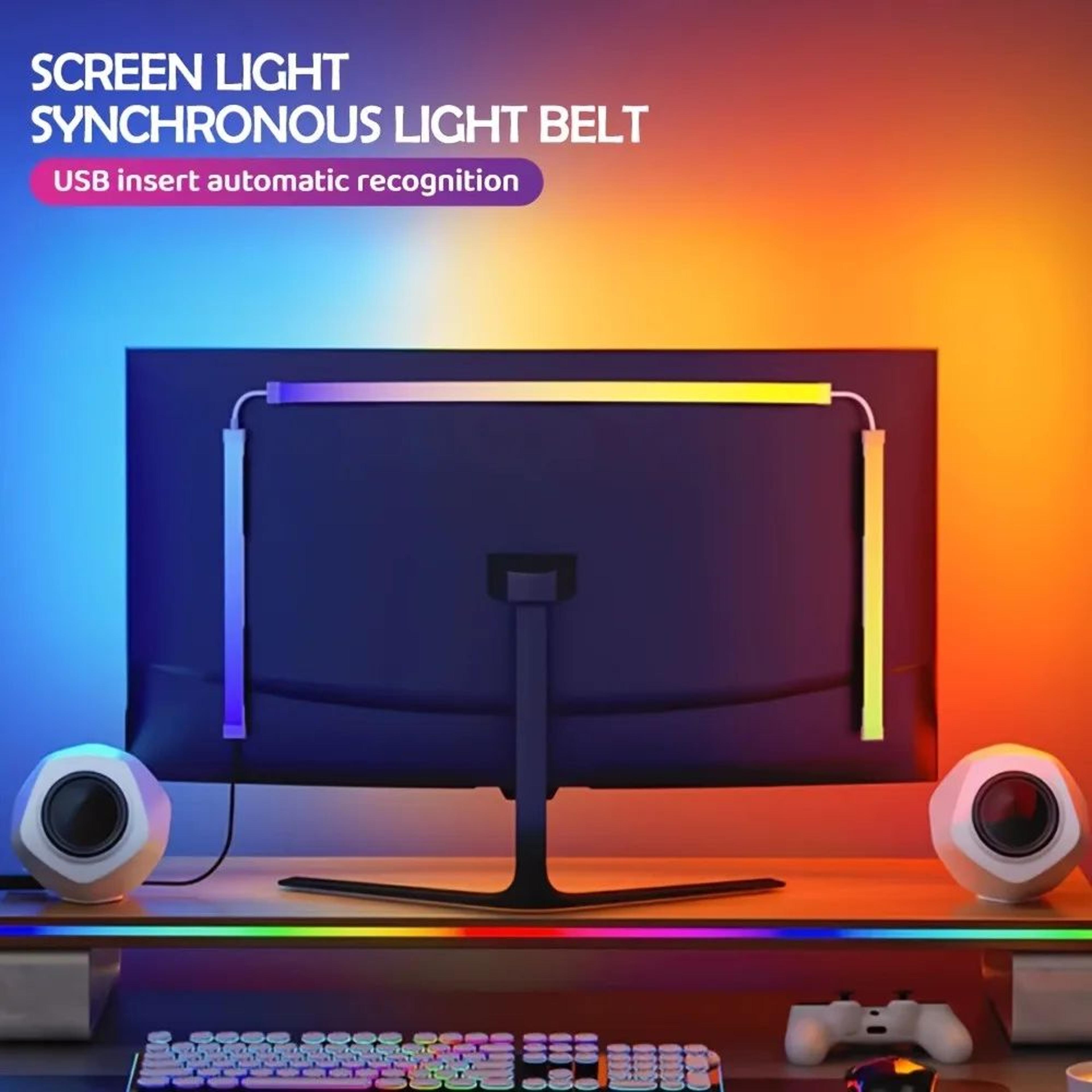 RGB Gaming Monitor LED Backlight  Smart USB Monitor Light With Music Sync  App Control 0