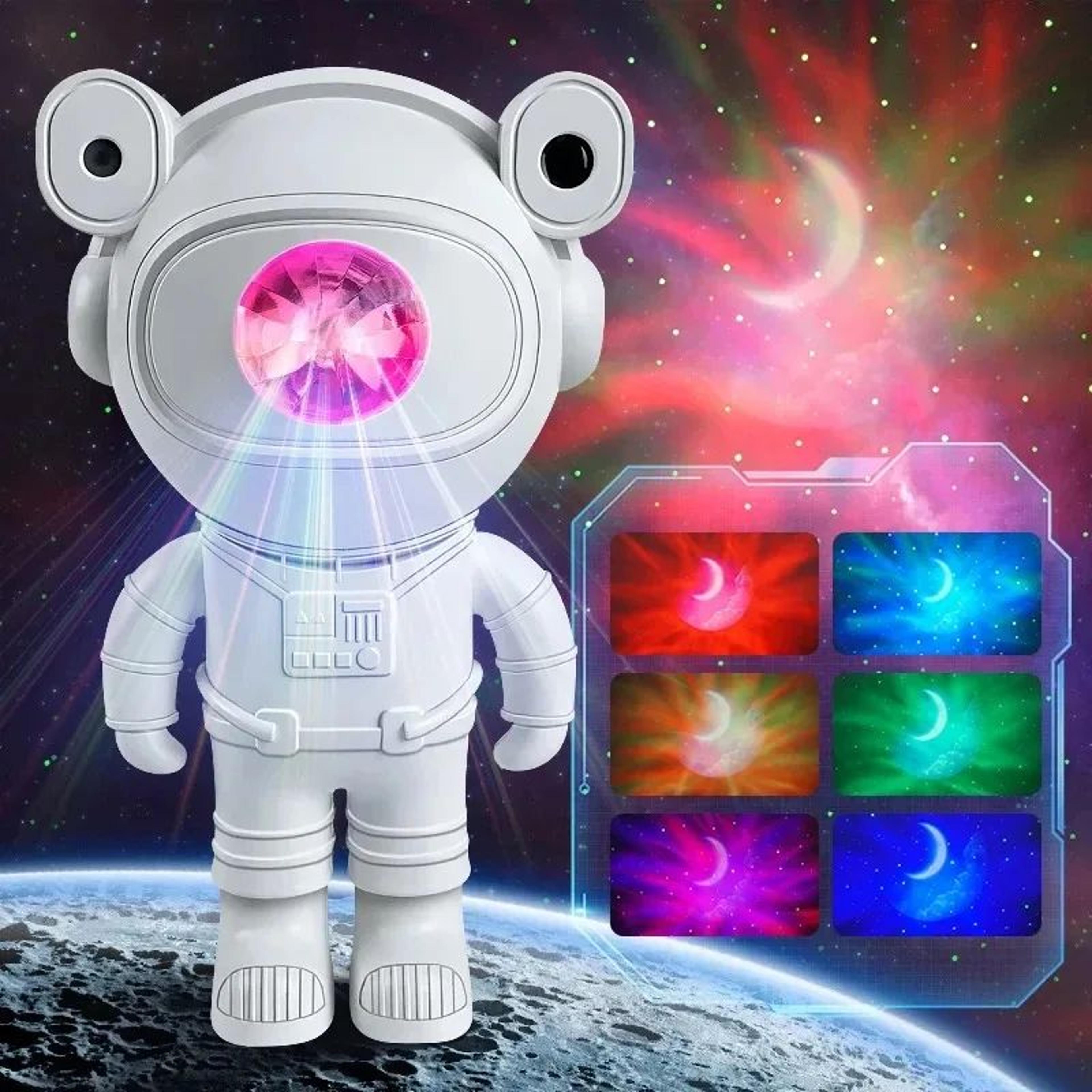 Kids Astronaut Galaxy Projector Night Light With Remote  DIY Star Nebula Lamp With 360 Adjustable D 2