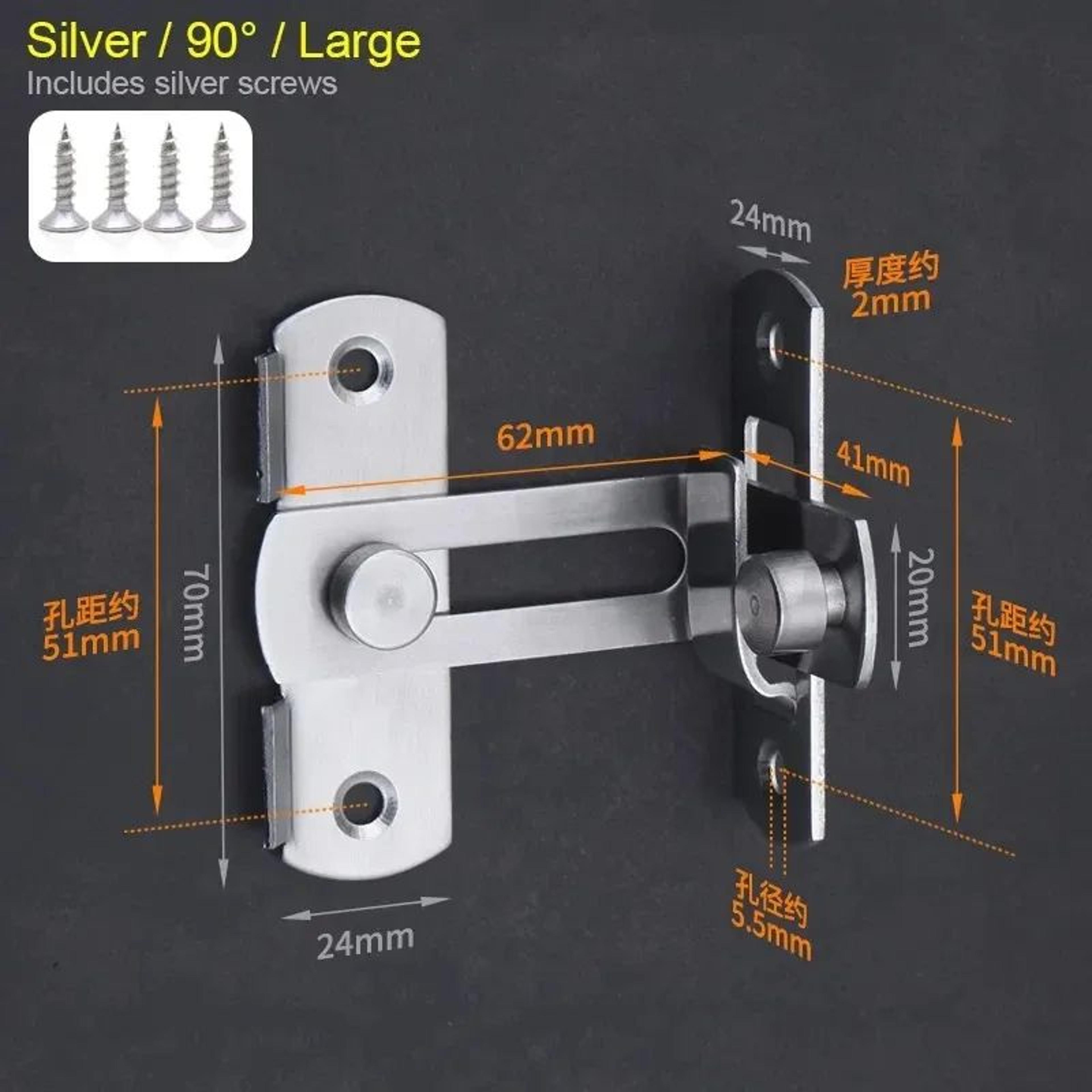 Stainless Steel Barn Door Lock  Sliding Door Latch With 0180 Flip For Bathrooms Garages  Pet Doors 10