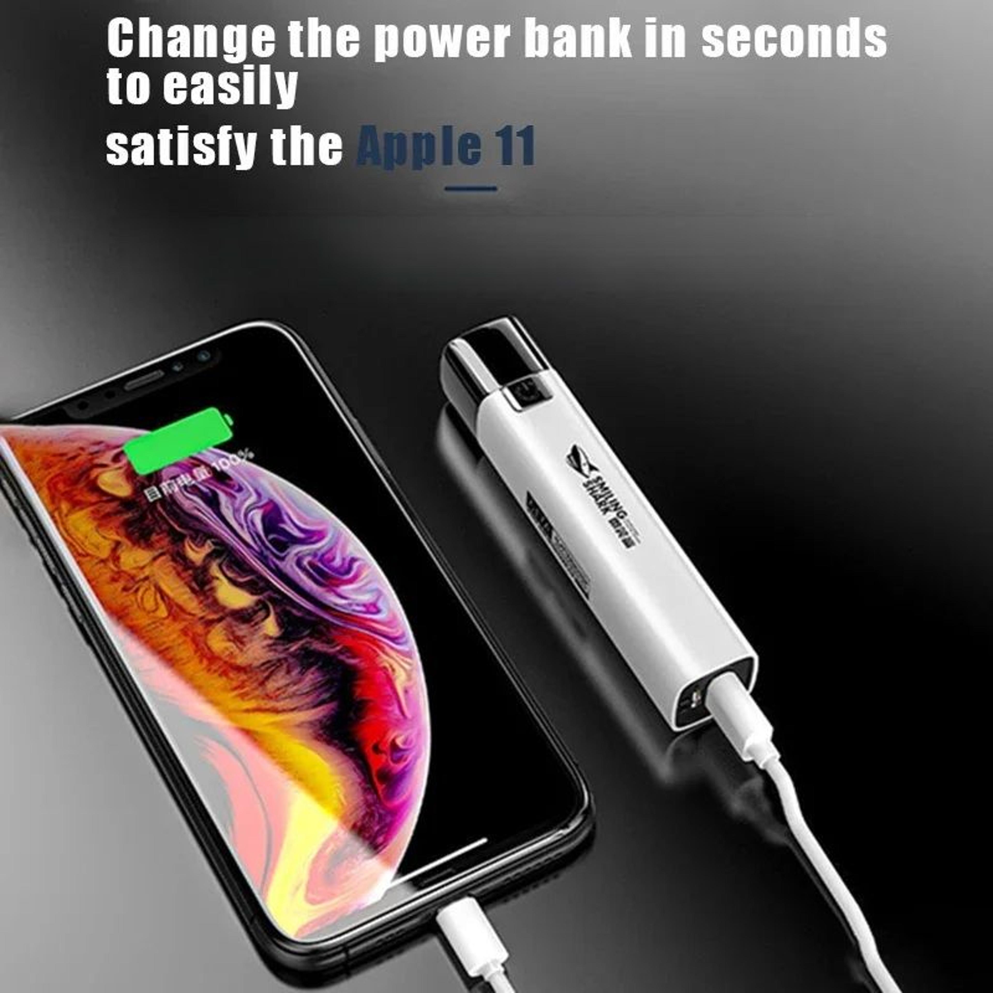 2in1 Mini Tactical Flashlight Power Bank  LED Flashlight Power Bank With 400LM Brightness  USB Rech 0