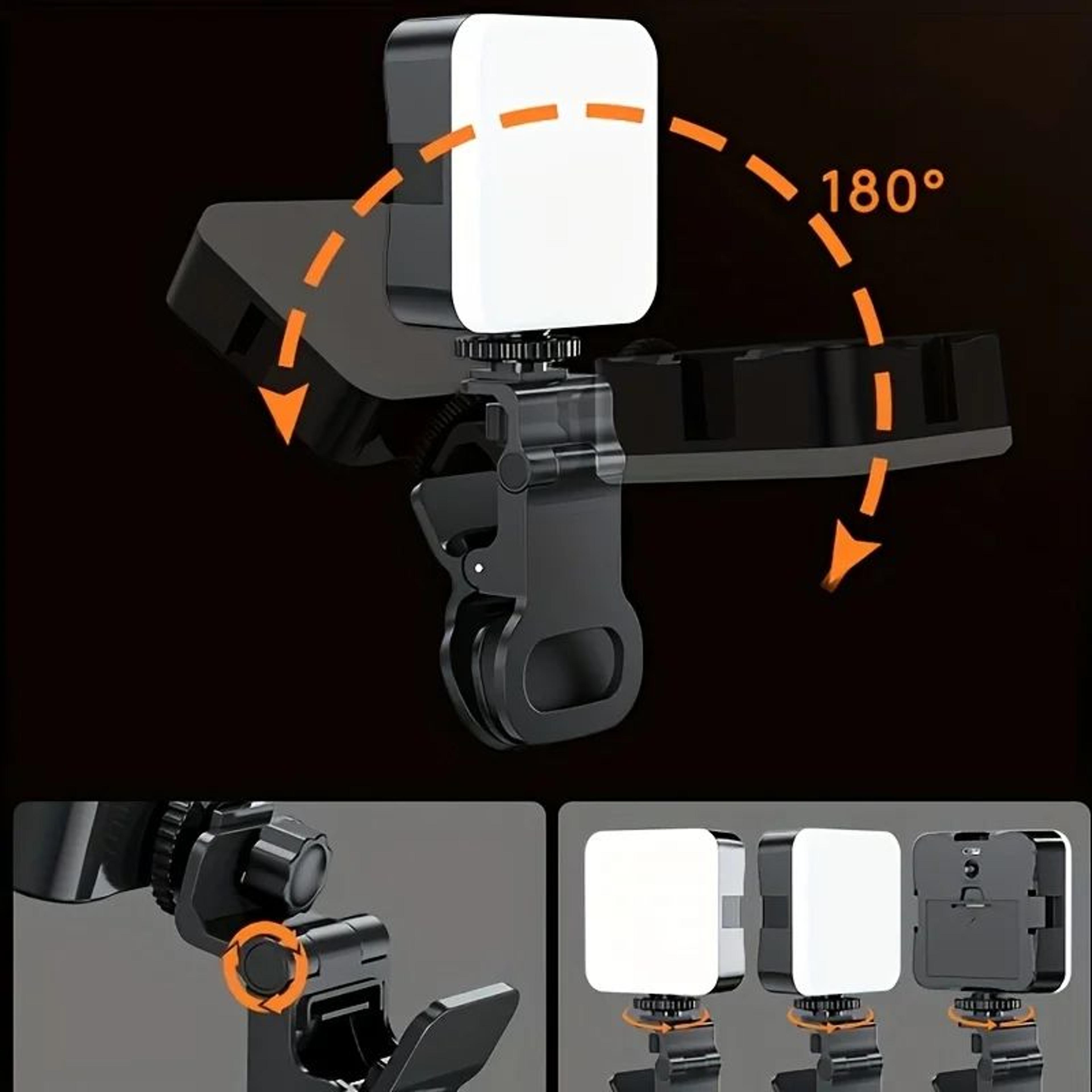 MultiPurpose ClipOn Fill Light  Portable Phone Fill Light With 10 Brightness Modes  USB Recharge 1