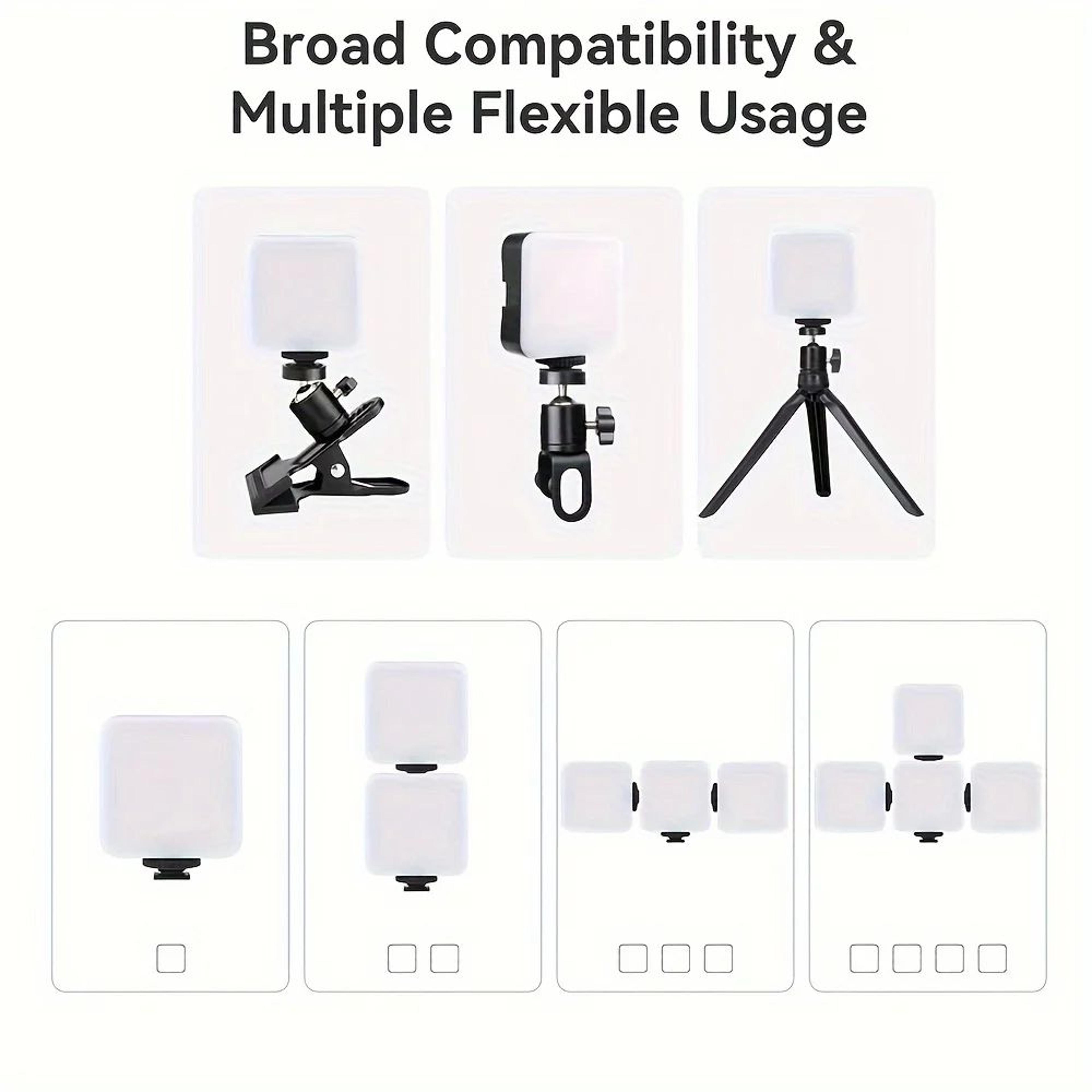 MultiPurpose ClipOn Fill Light  Portable Phone Fill Light With 10 Brightness Modes  USB Recharge 5