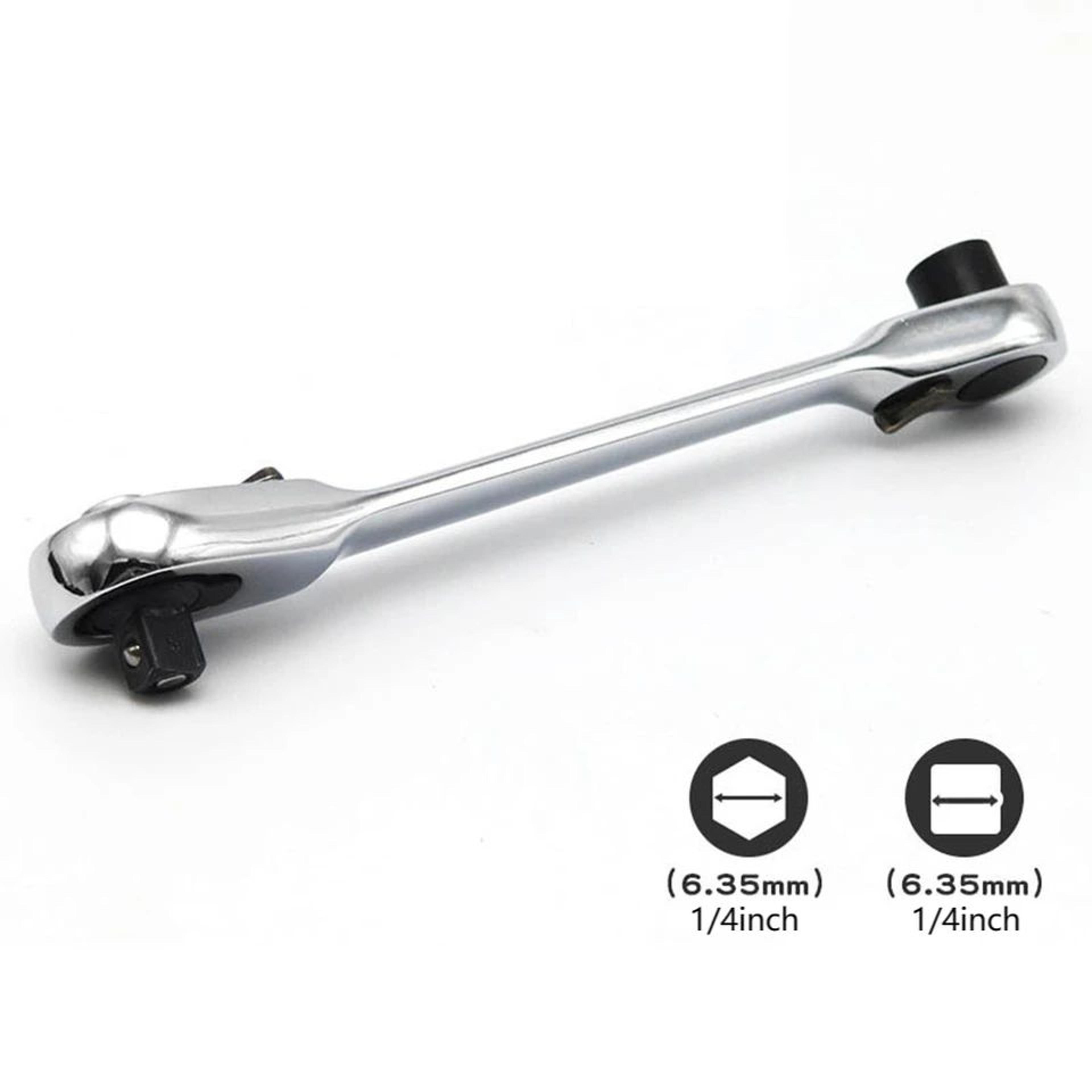 2in1 Mini Ratchet Wrench Set  Socket Ratchet Wrench With Screwdriver Bits For Tight Spaces 4