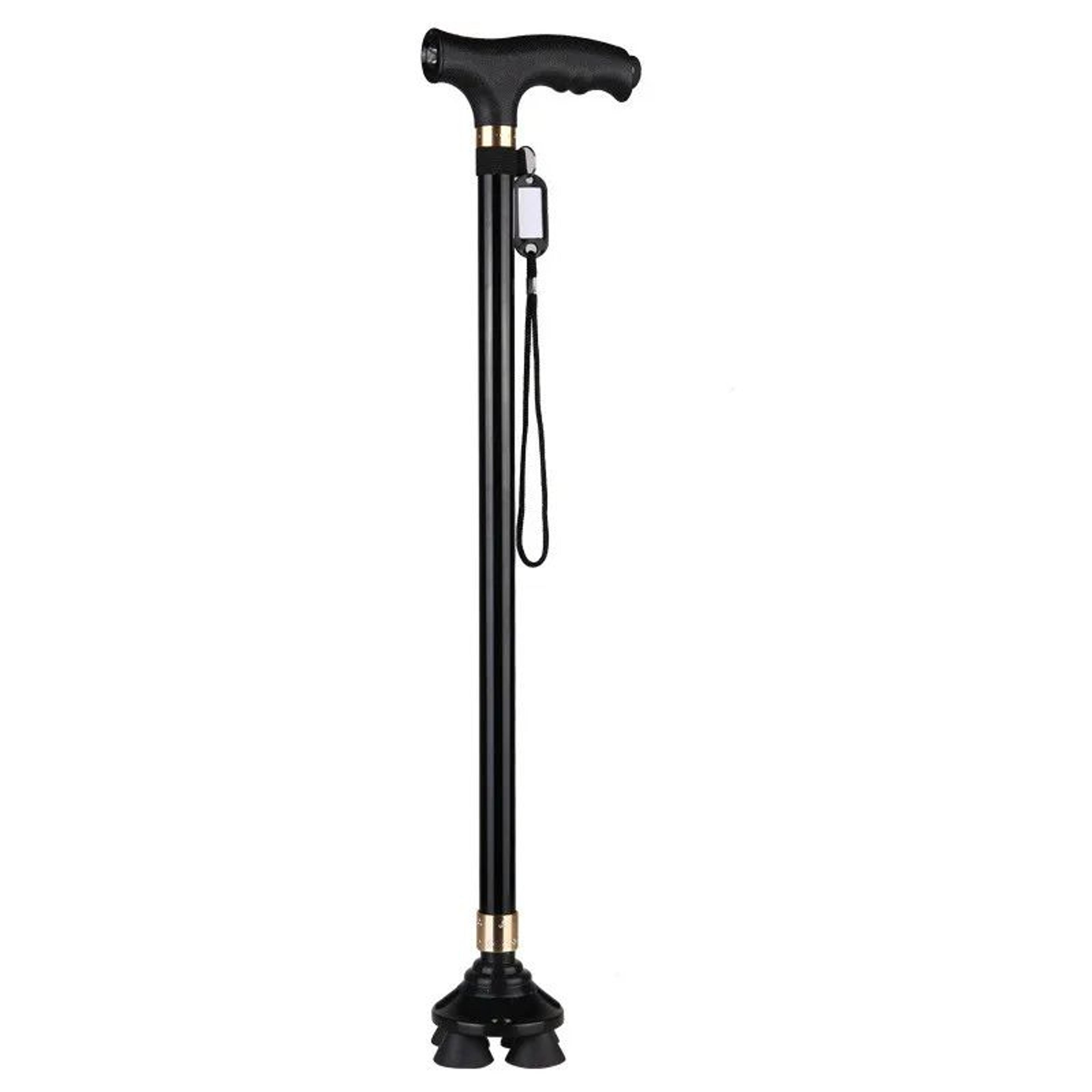 Adjustable NonSlip Walking Cane With LED Light  Lightweight Aluminum Support Stick For Seniors 6
