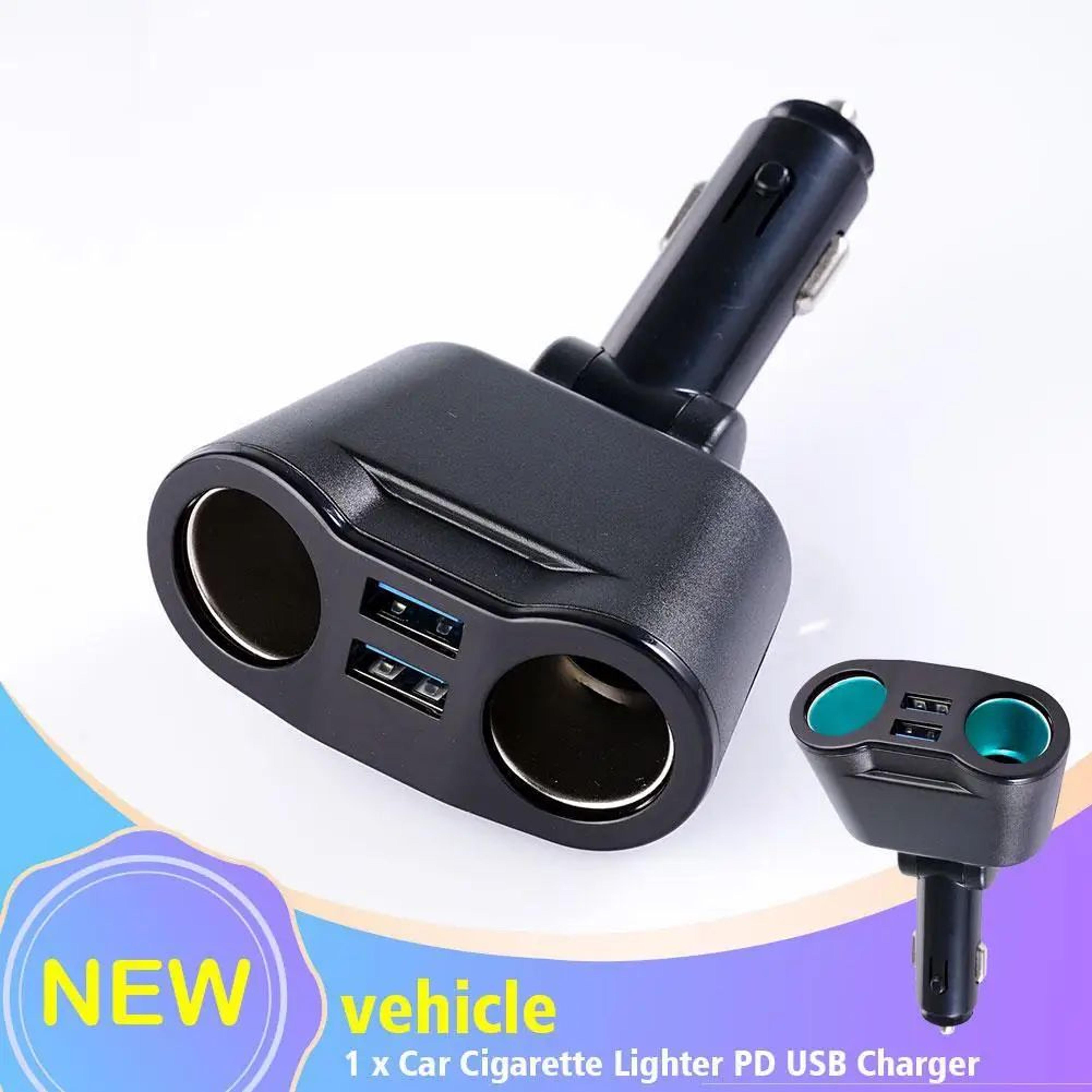 120W Fast Charging Car Charger  Dual USB  TypeC QC30 Adapter With LED Voltage Display 2