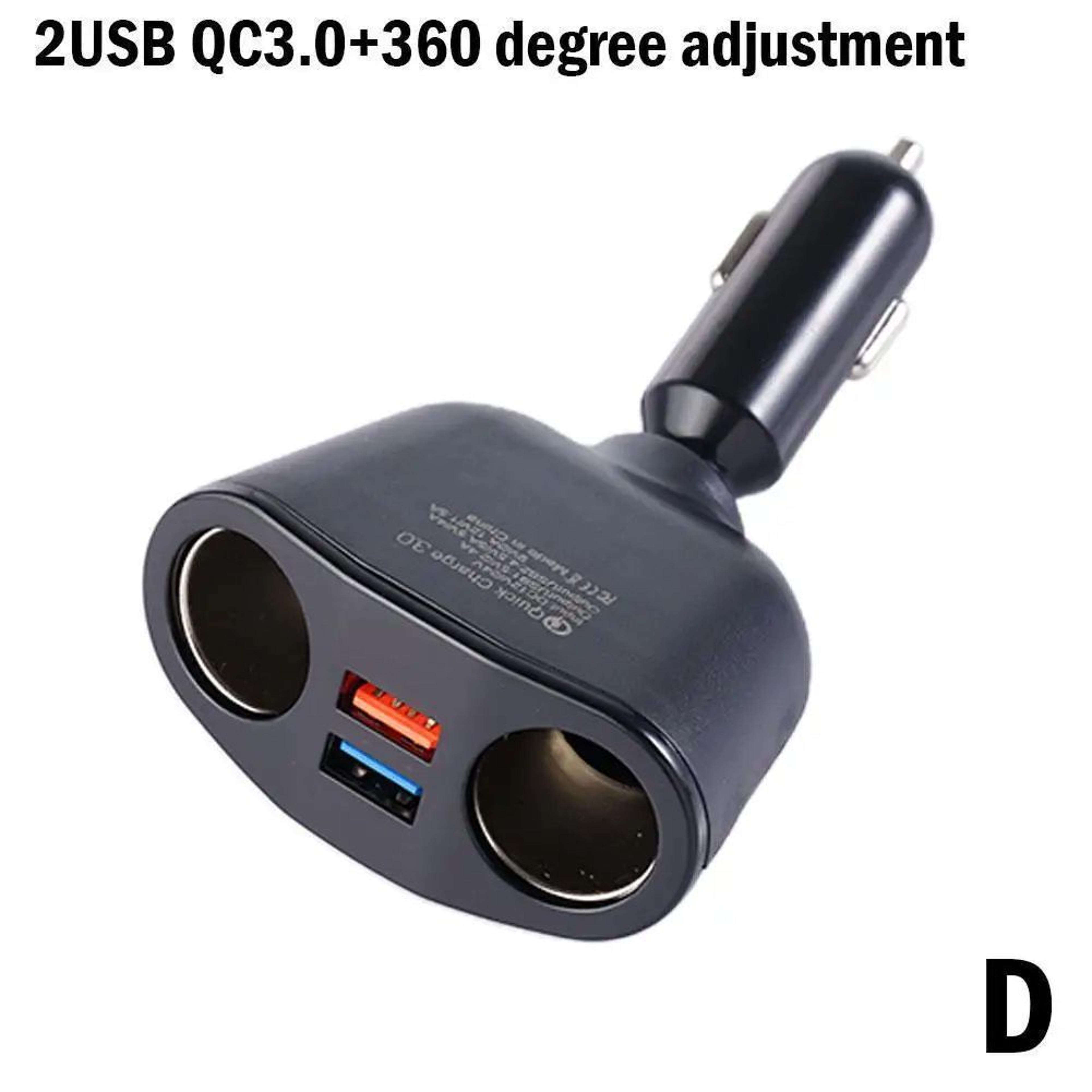 120W Fast Charging Car Charger  Dual USB  TypeC QC30 Adapter With LED Voltage Display 7