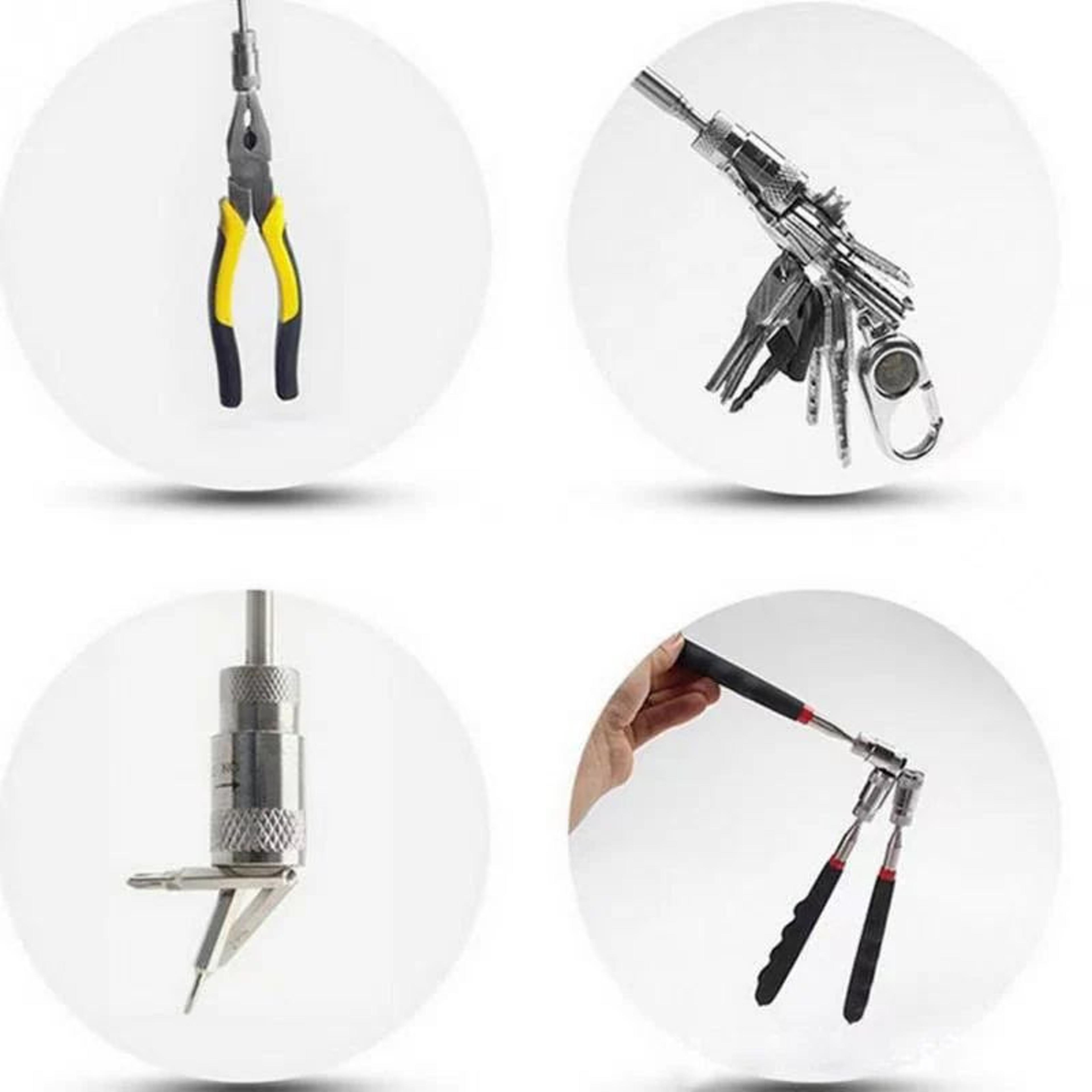 LED Telescopic Magnetic Pickup Pen  Portable Magnetic Pickup Tool For Nuts Bolts  Tight Spaces 2