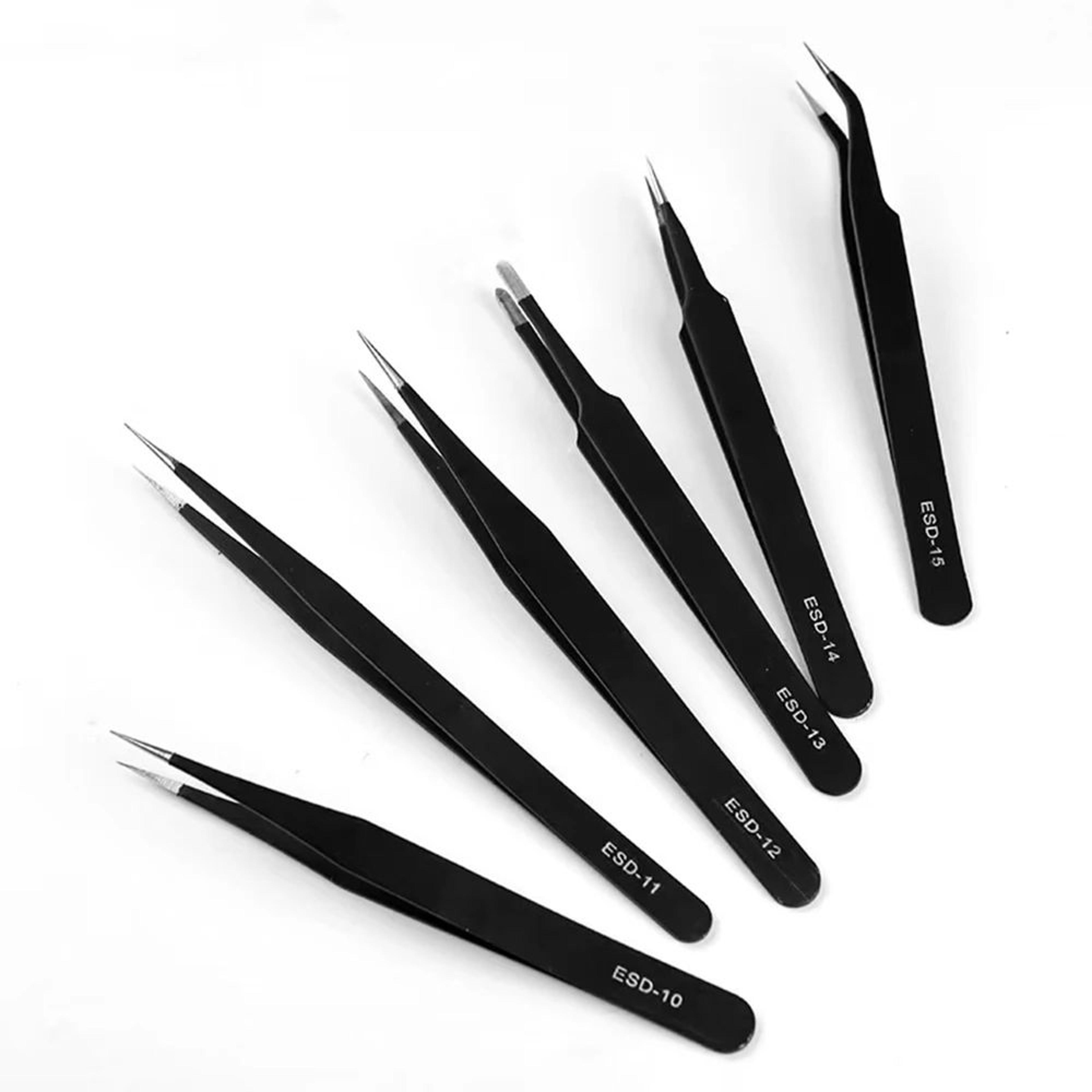 ESD Precision Tweezers Set  AntiStatic Precision Tweezers For Electronics Repair  Craft Work 4
