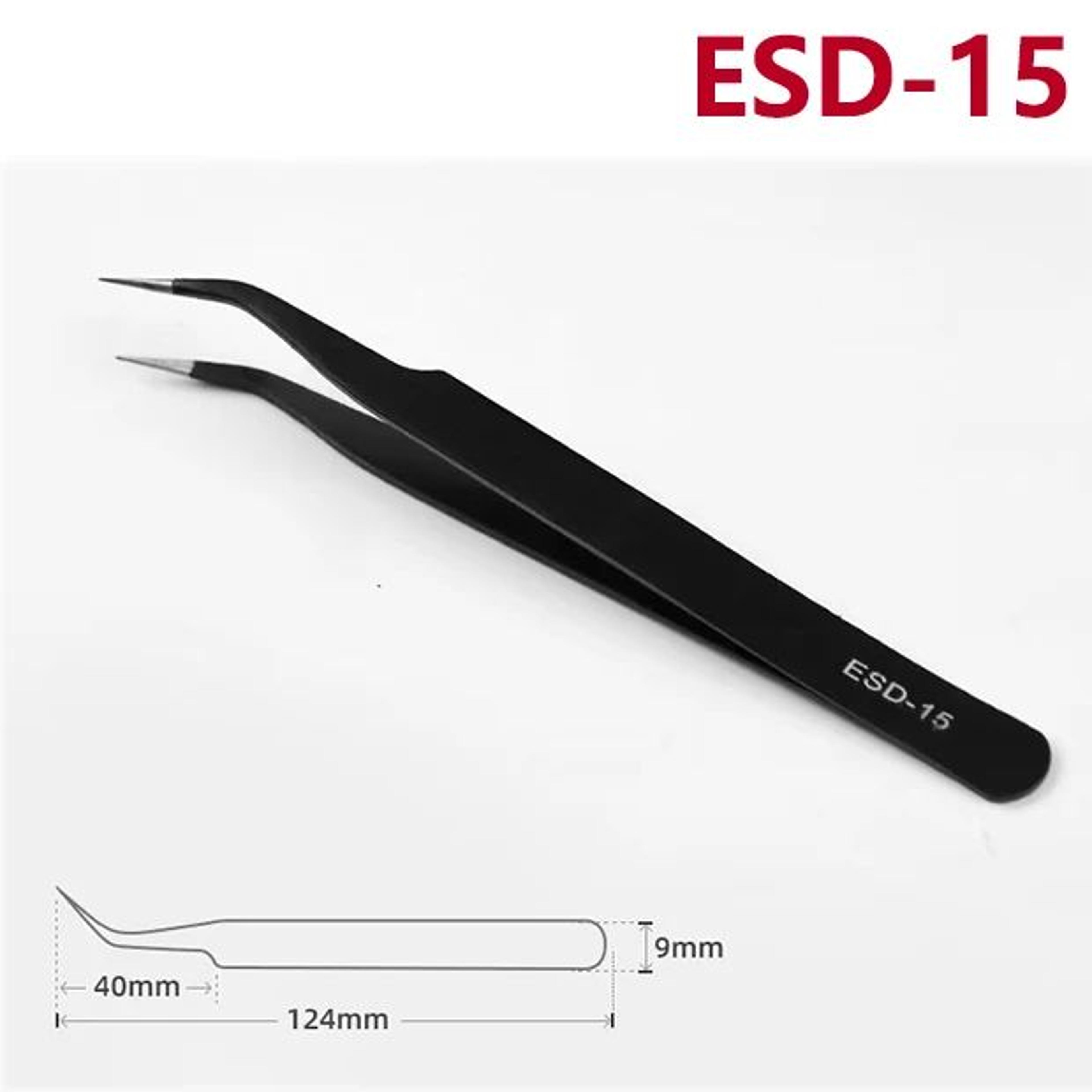 ESD Precision Tweezers Set  AntiStatic Precision Tweezers For Electronics Repair  Craft Work 12