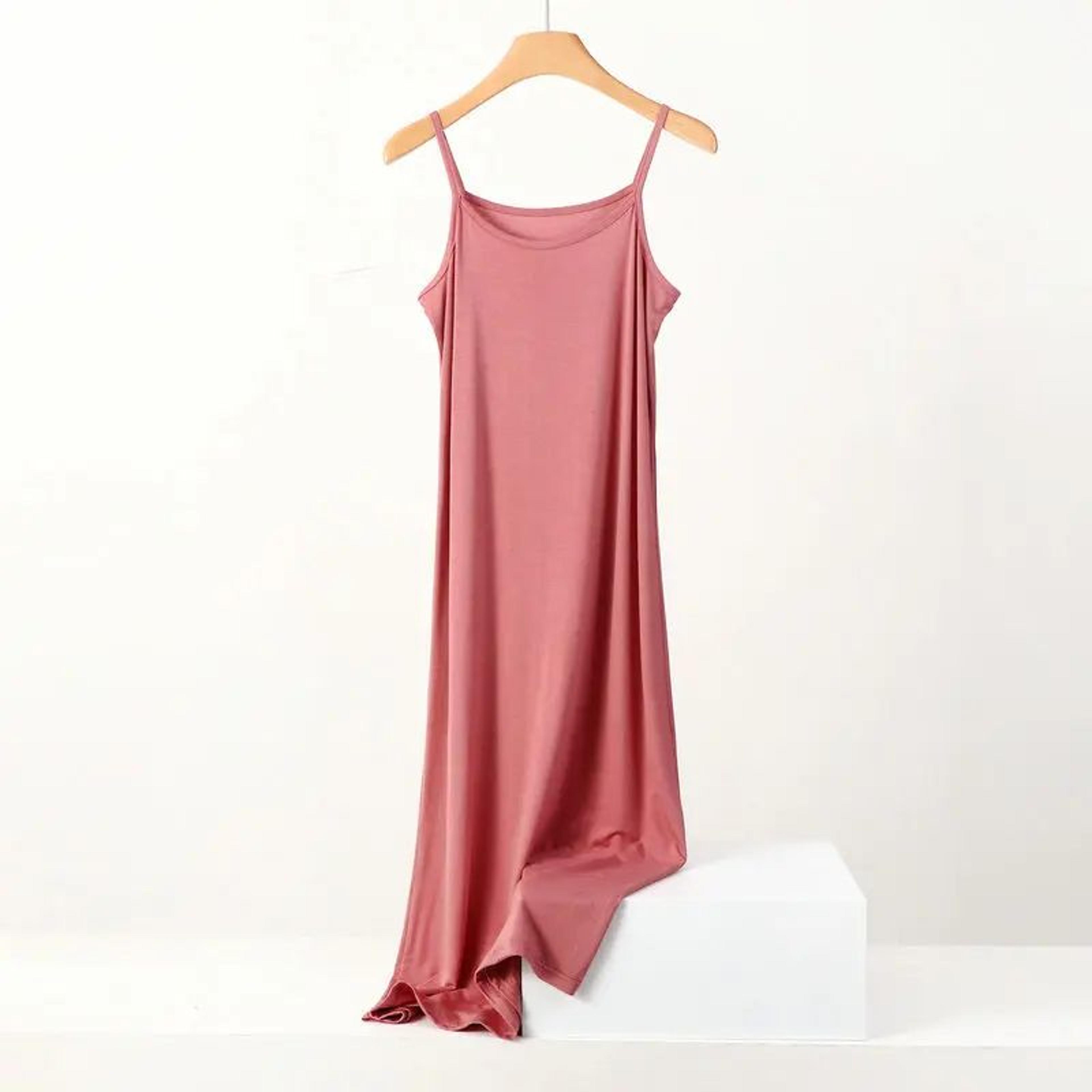 Plus Size Modal Cotton Nightgown  Soft Summer Women Night Dress With Adjustable Straps 1