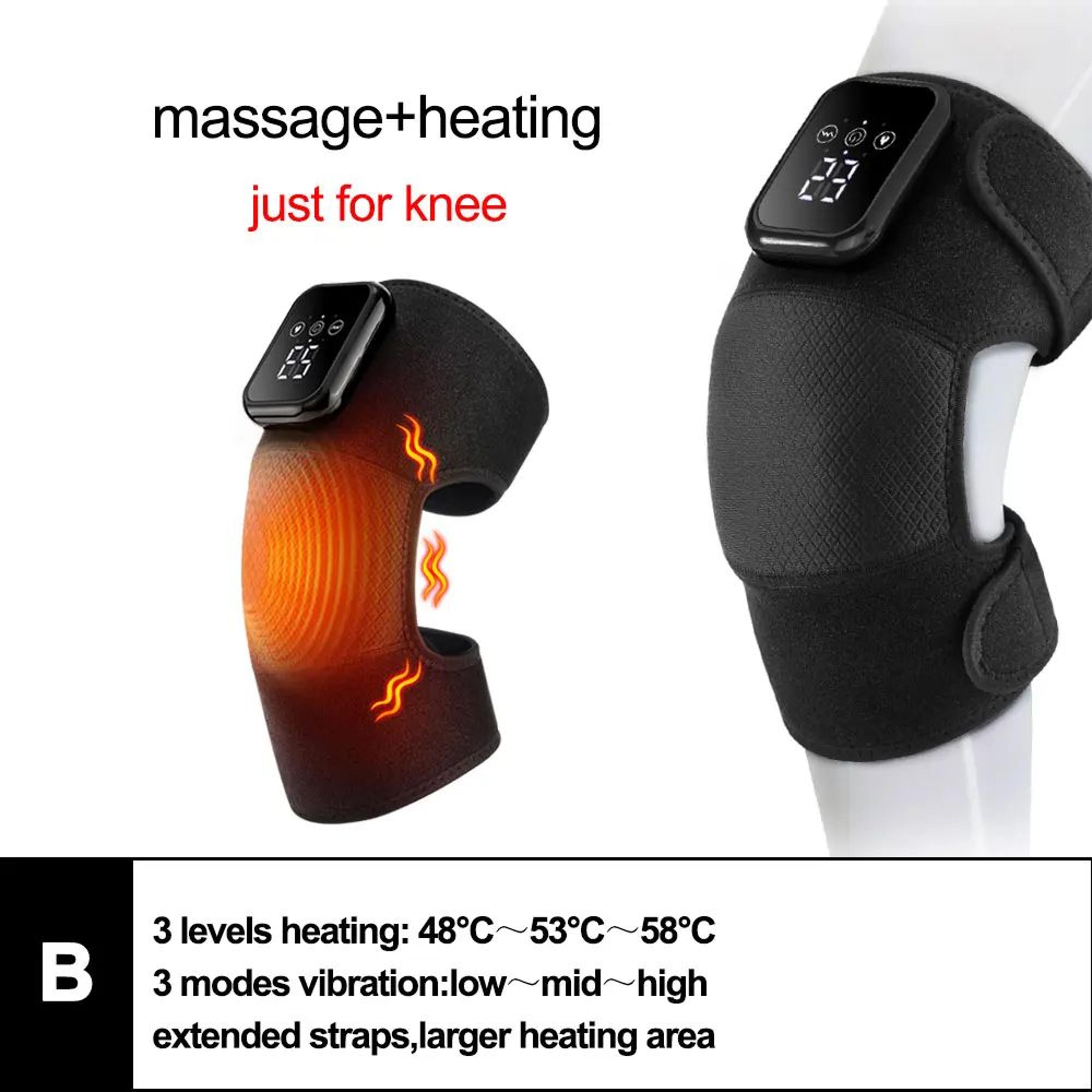 Heated Knee Massage Pad  3in1 Electric Vibration Massager With Hot Compress For Joint Relief 5