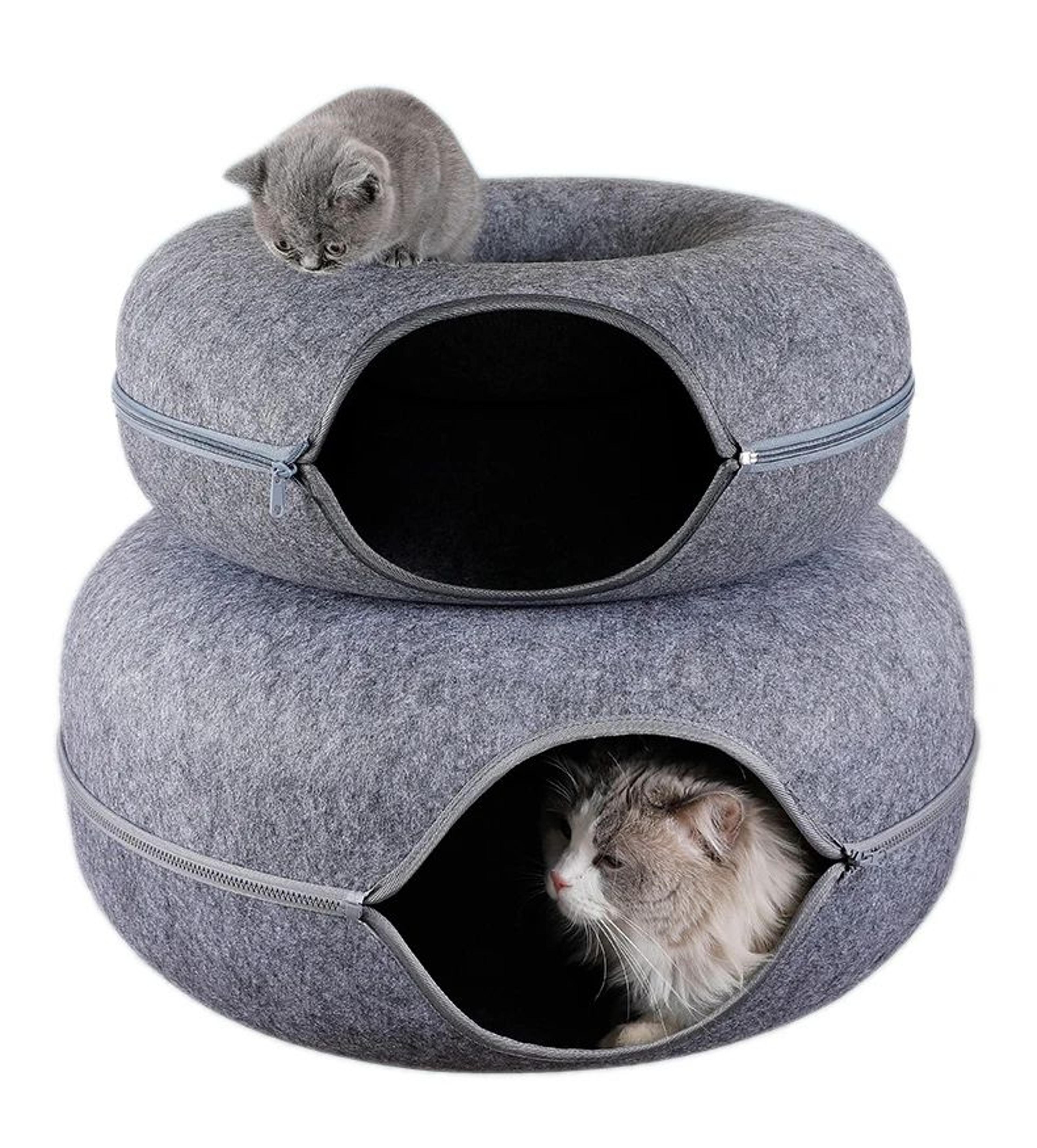 CozyLoop Play Tunnel Bed  Cat Tunnel Toy  Donut Bed For Indoor Cats And Small Pets 3