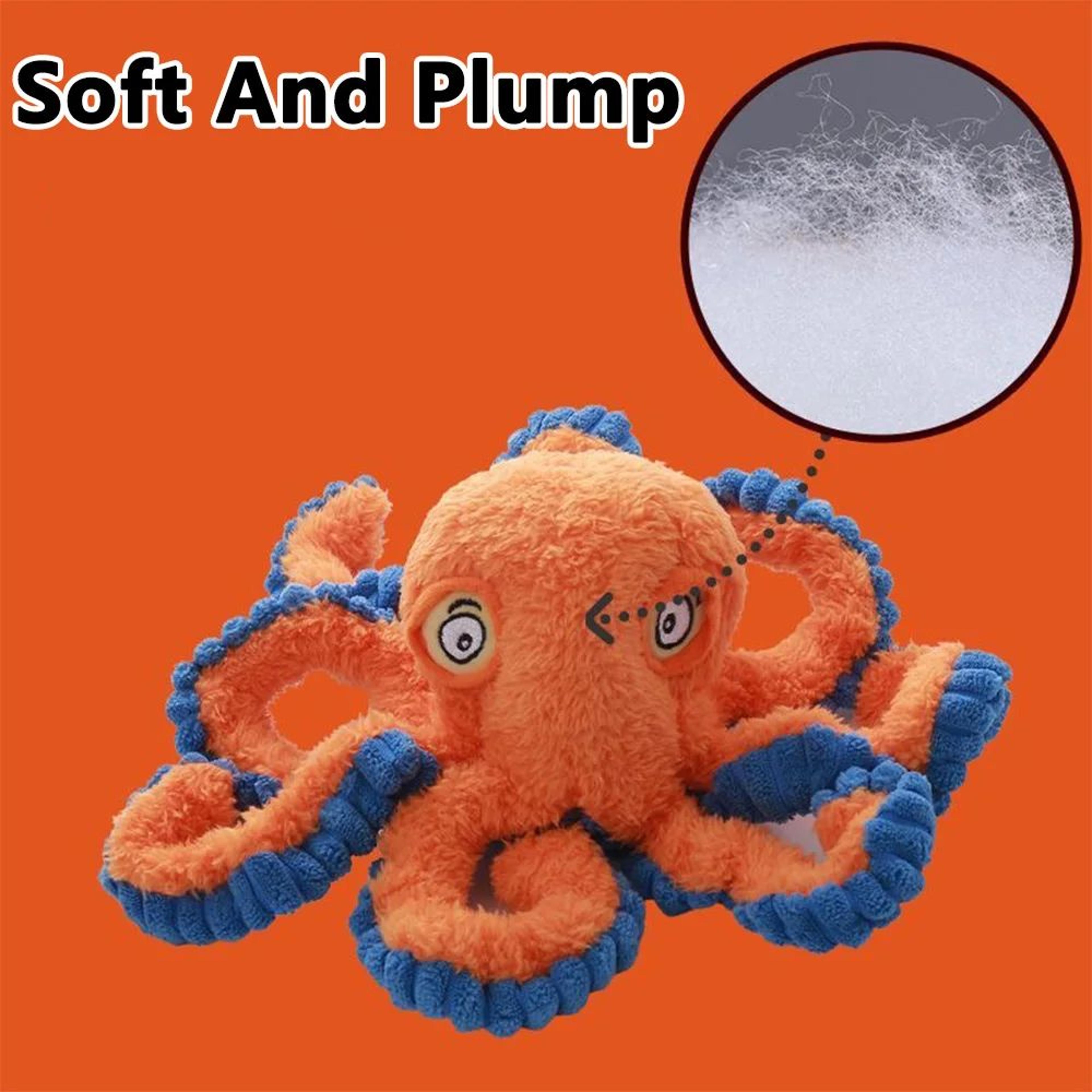 OctoTough Squeak Buddy  Indestructible Dog Toy Plush Octopus With Squeaker 2