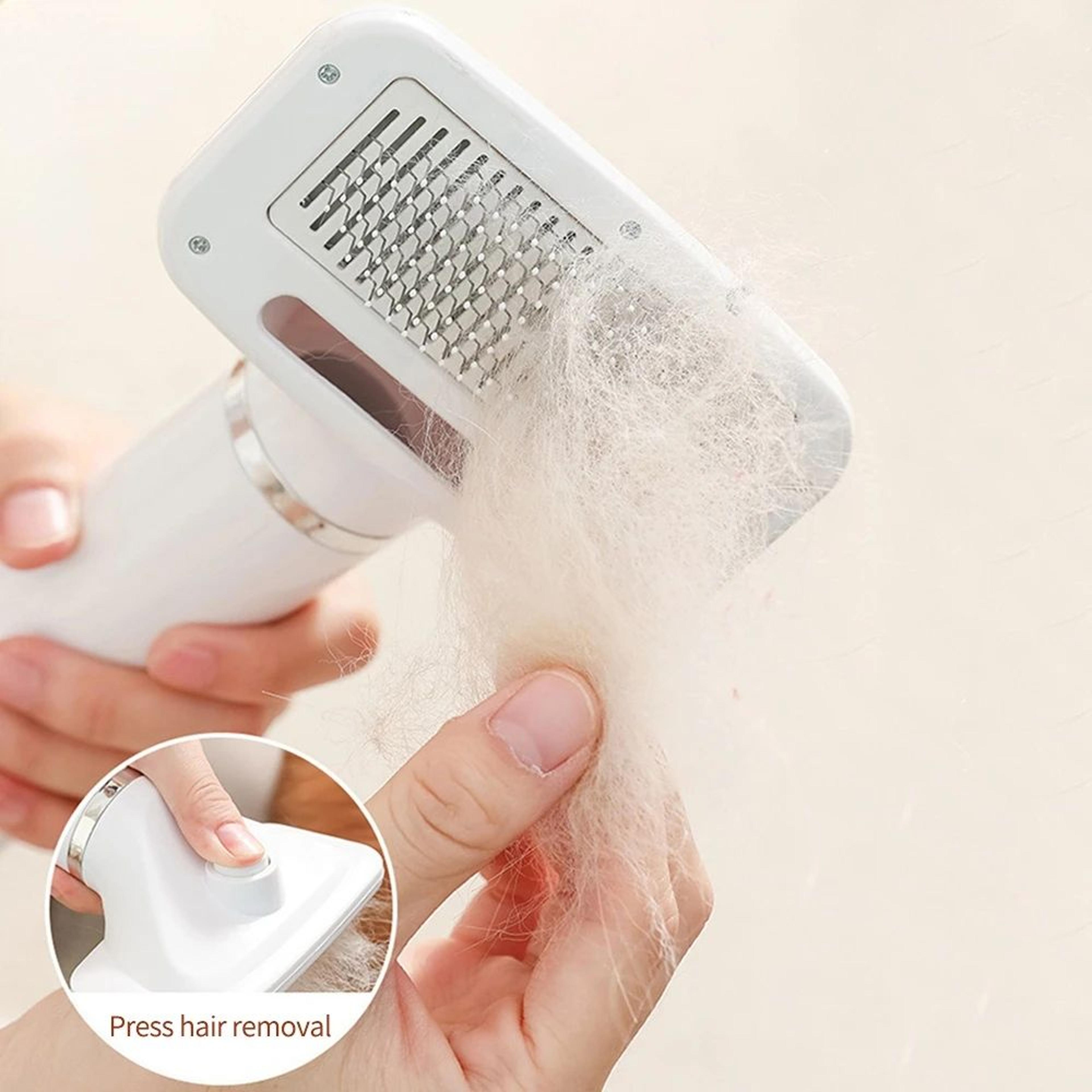 DryNStyle Pro Grooming Tool  2in1 Pet Dryer Brush With Quiet Airflow For Cats And Dogs 2