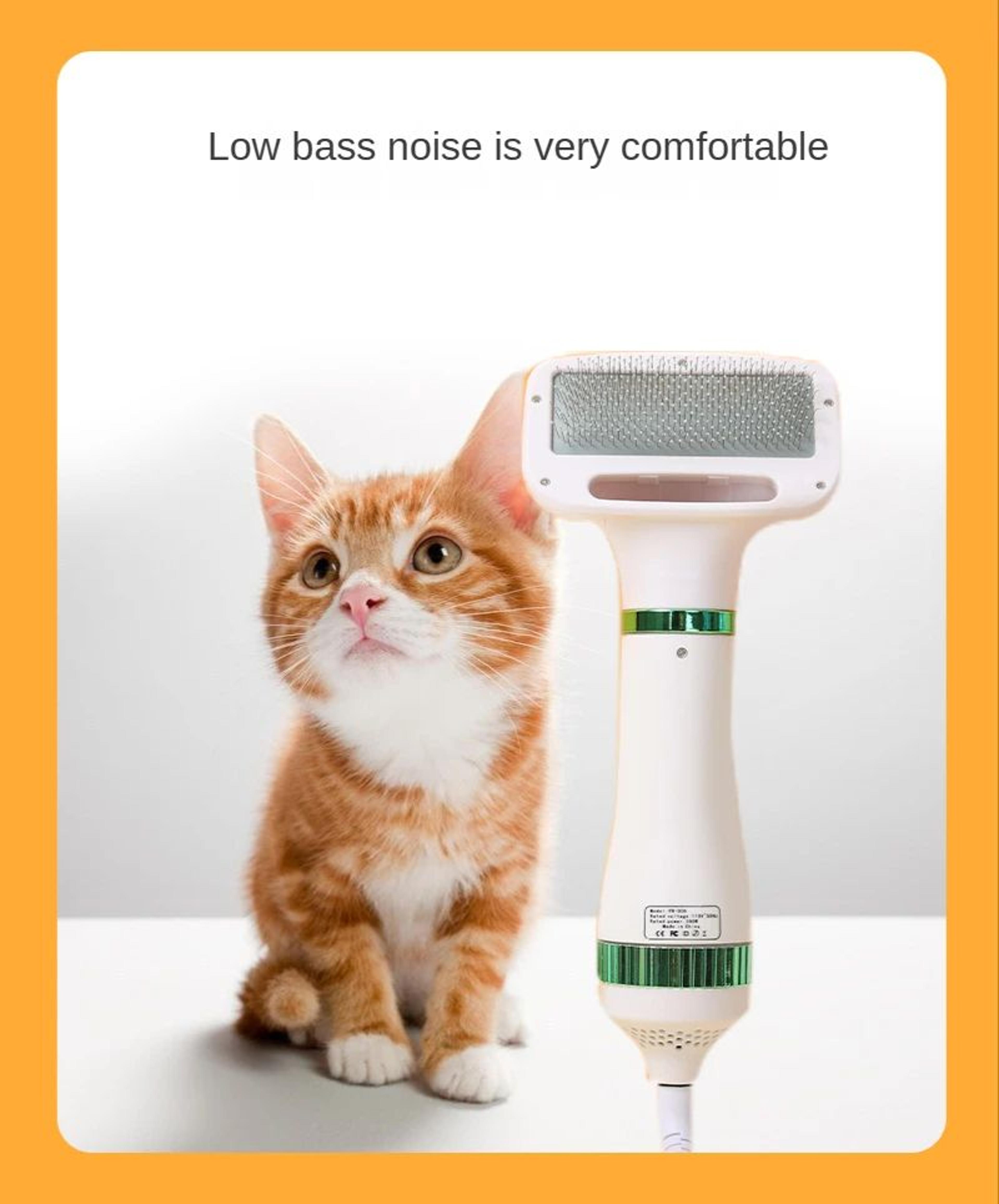 DryNStyle Pro Grooming Tool  2in1 Pet Dryer Brush With Quiet Airflow For Cats And Dogs 4