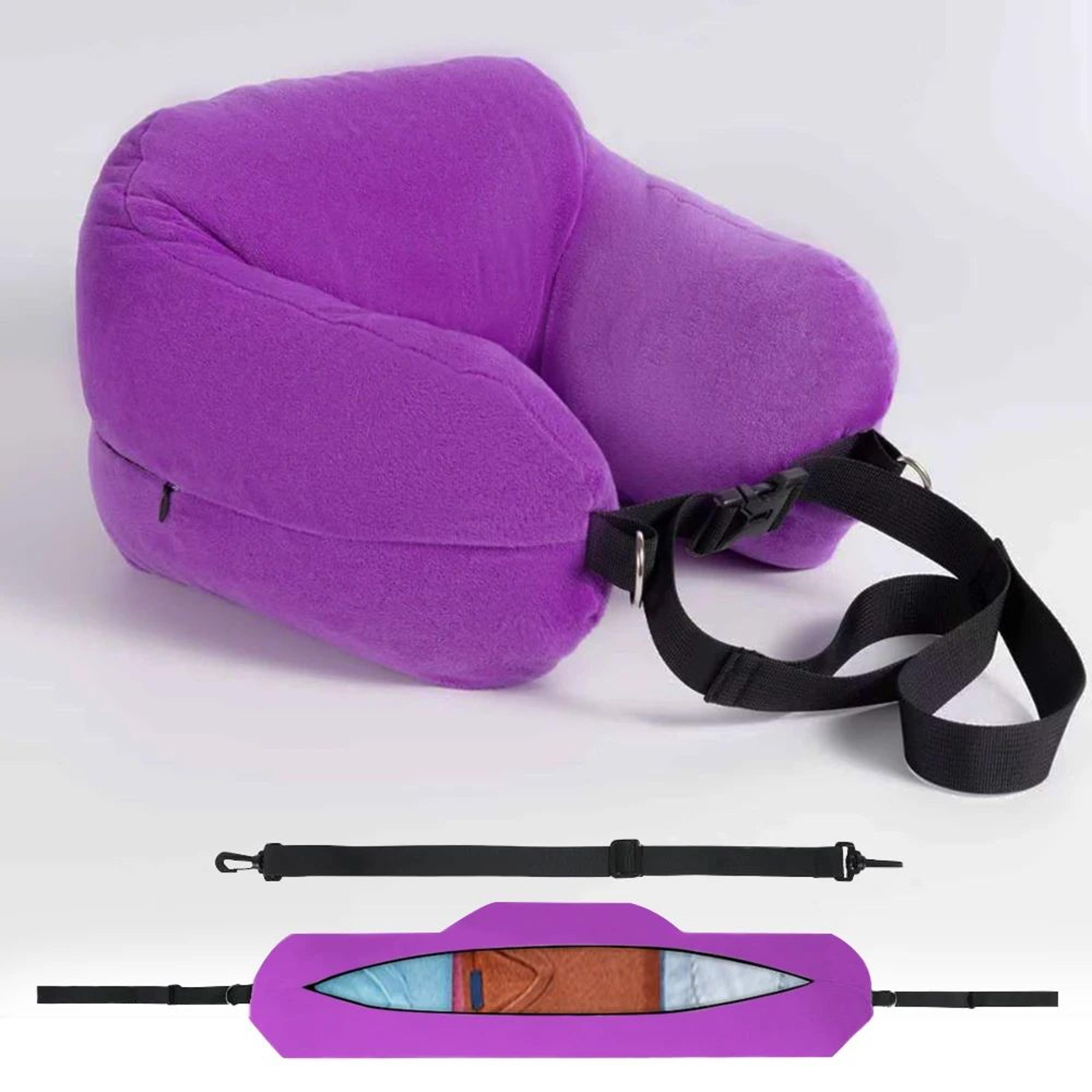 FlexRest Travel Comfort Pillow  Adjustable Travel Neck Pillow With Fillable Design  Washable Cover 7