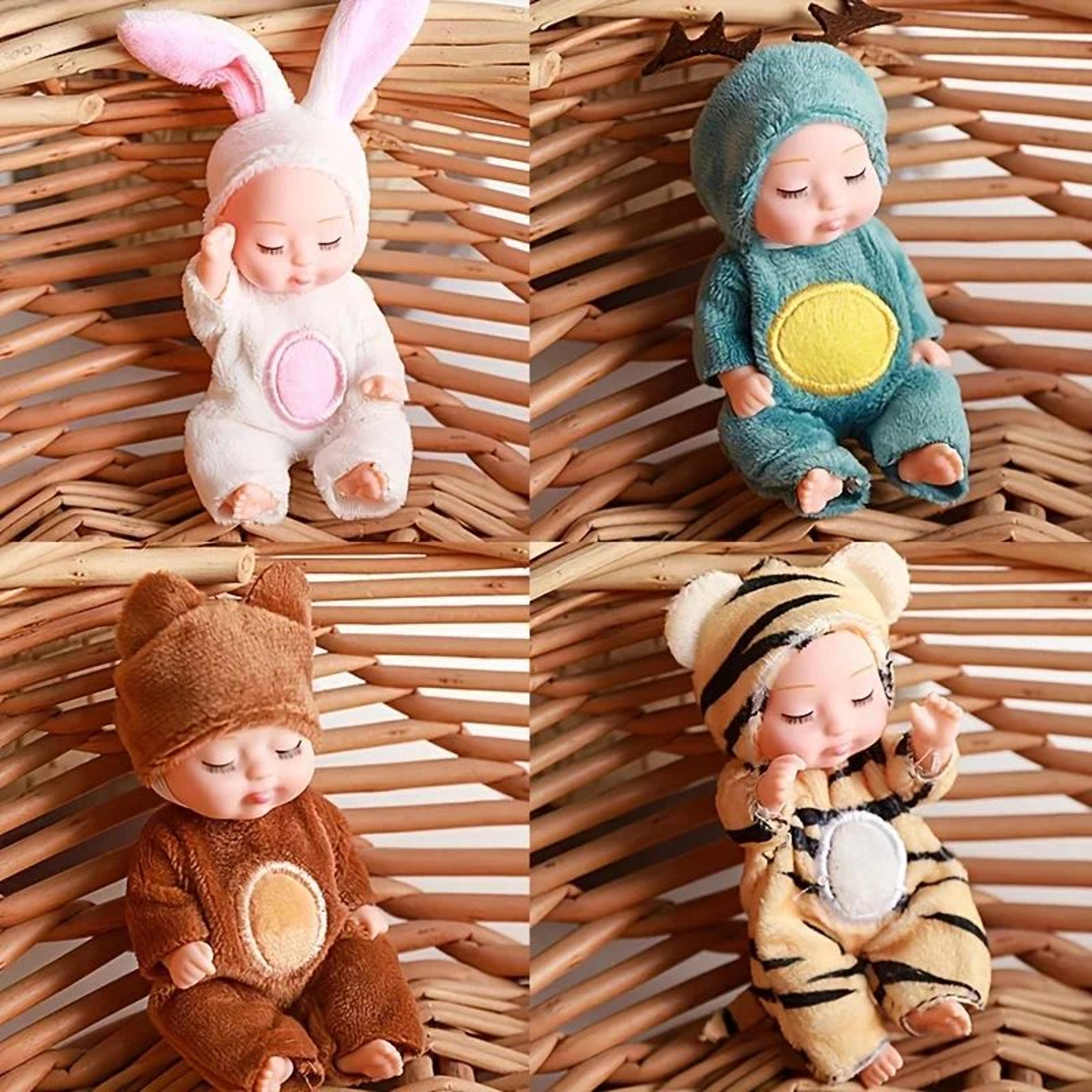 DreamPaws Mini Reborn Animal Doll  Realistic Sleeping Animal Doll Plush Collectible 2