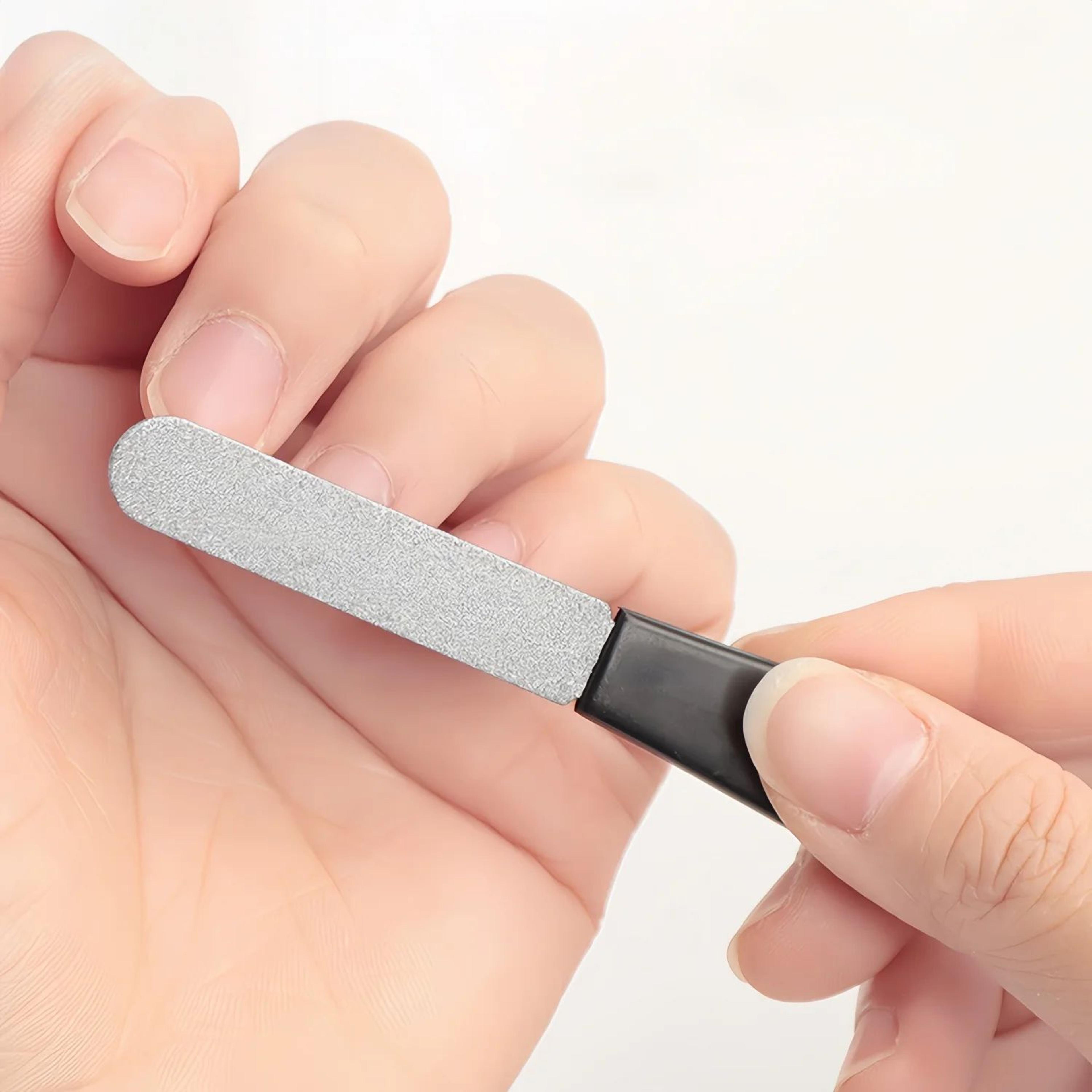 SteelEdge Pro Stainless Steel Nail File  DoubleSided HeavyDuty Nail File With Sandblasted Finish 3