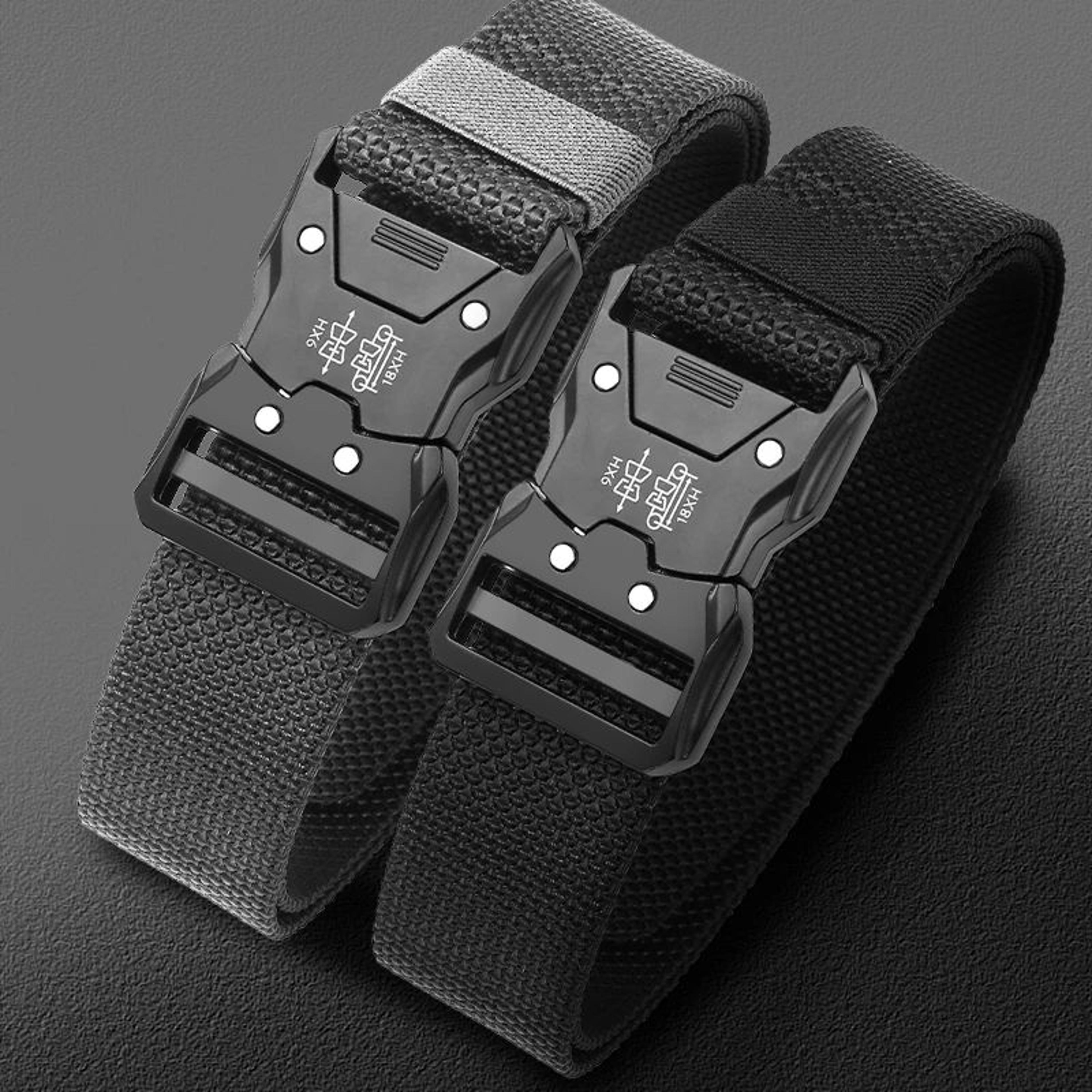 ironlock tactical belt with automatic buckle belt system – durable unisex outdoor waist belt