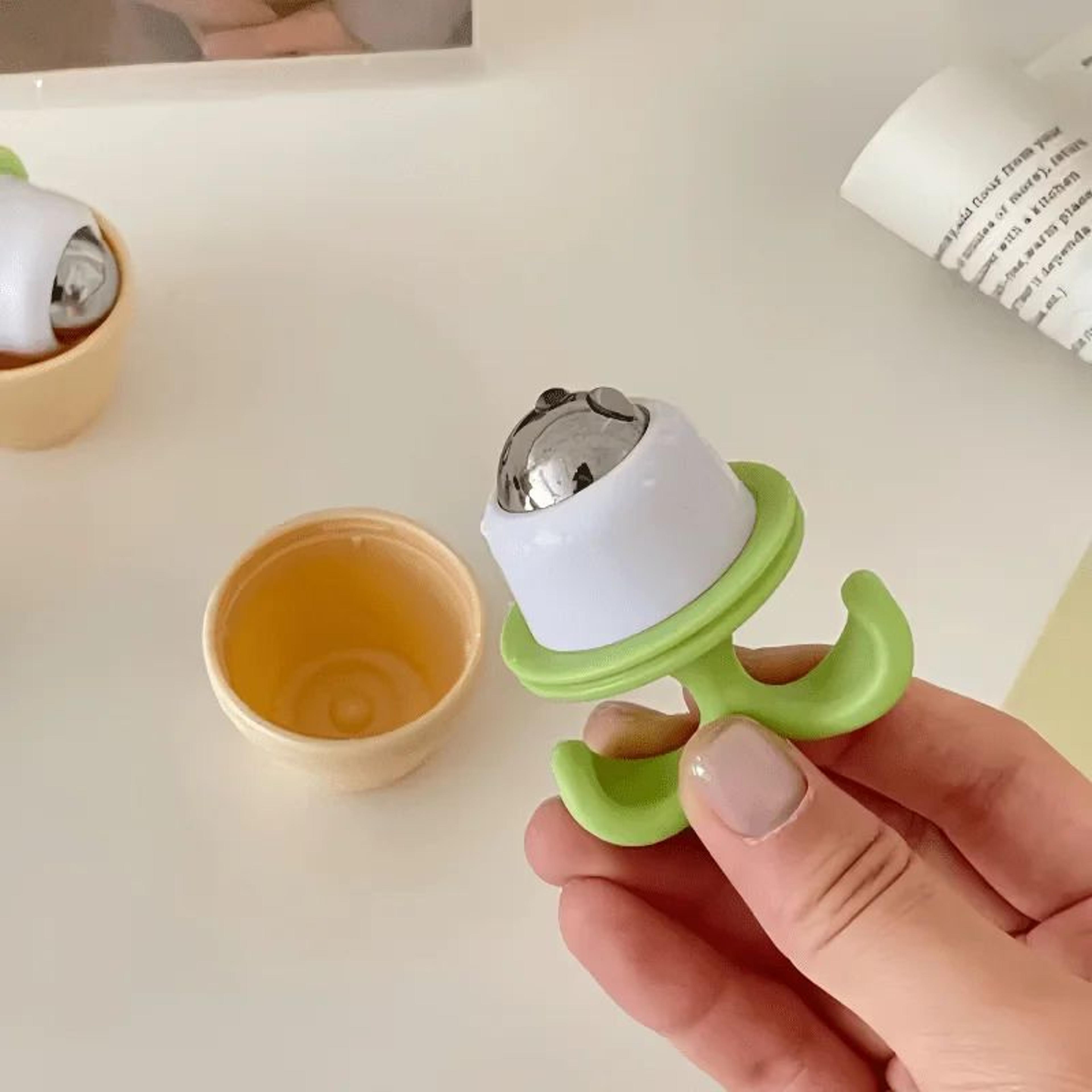 BloomRelief Manual Facial Roller Massager  PlantShaped Manual Face Massager With Acupressure Rollin 1