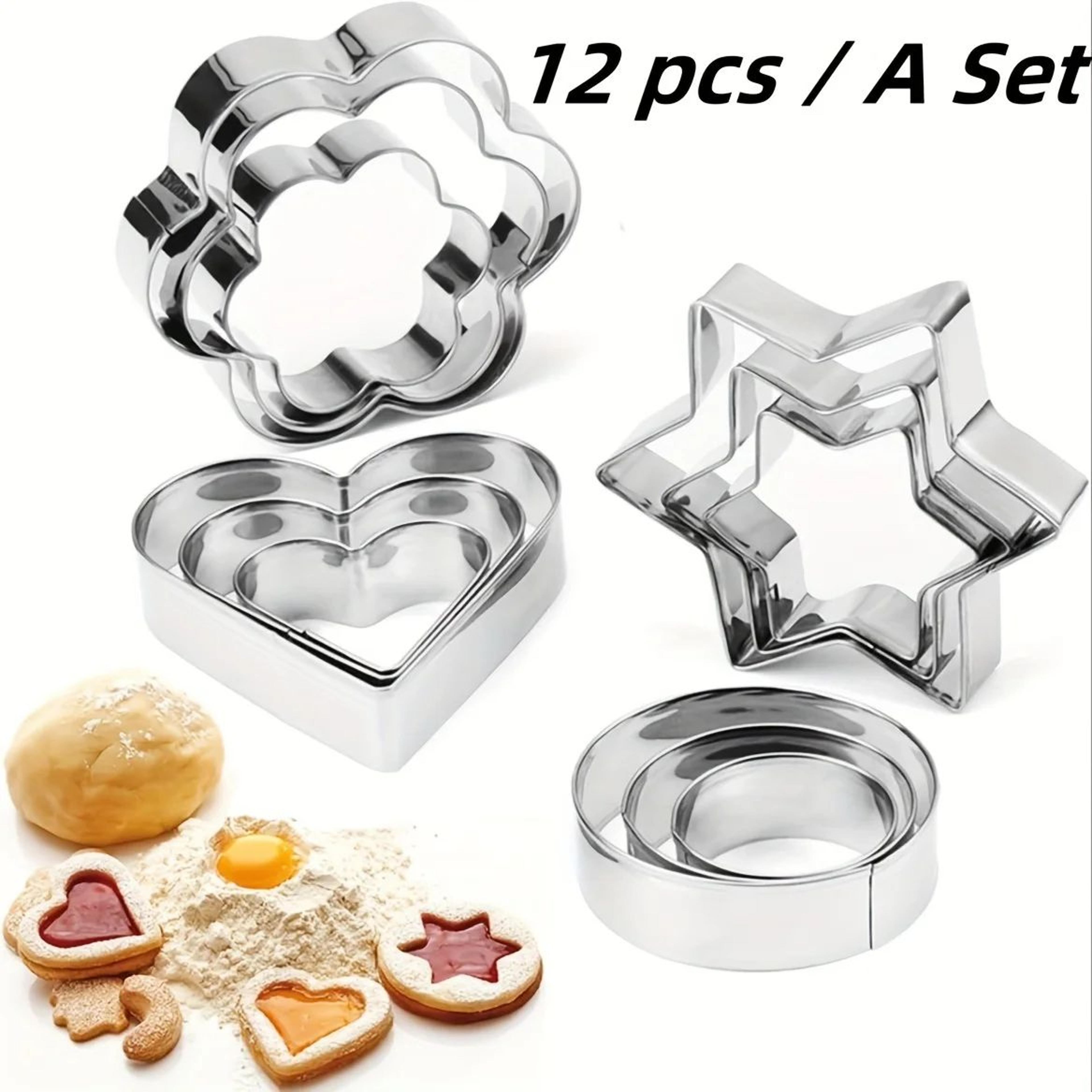 BakeJoy 12Piece Metal Cookie Cutter Set  Creative Cookie Cutter Set For Baking  Fun Meals 1