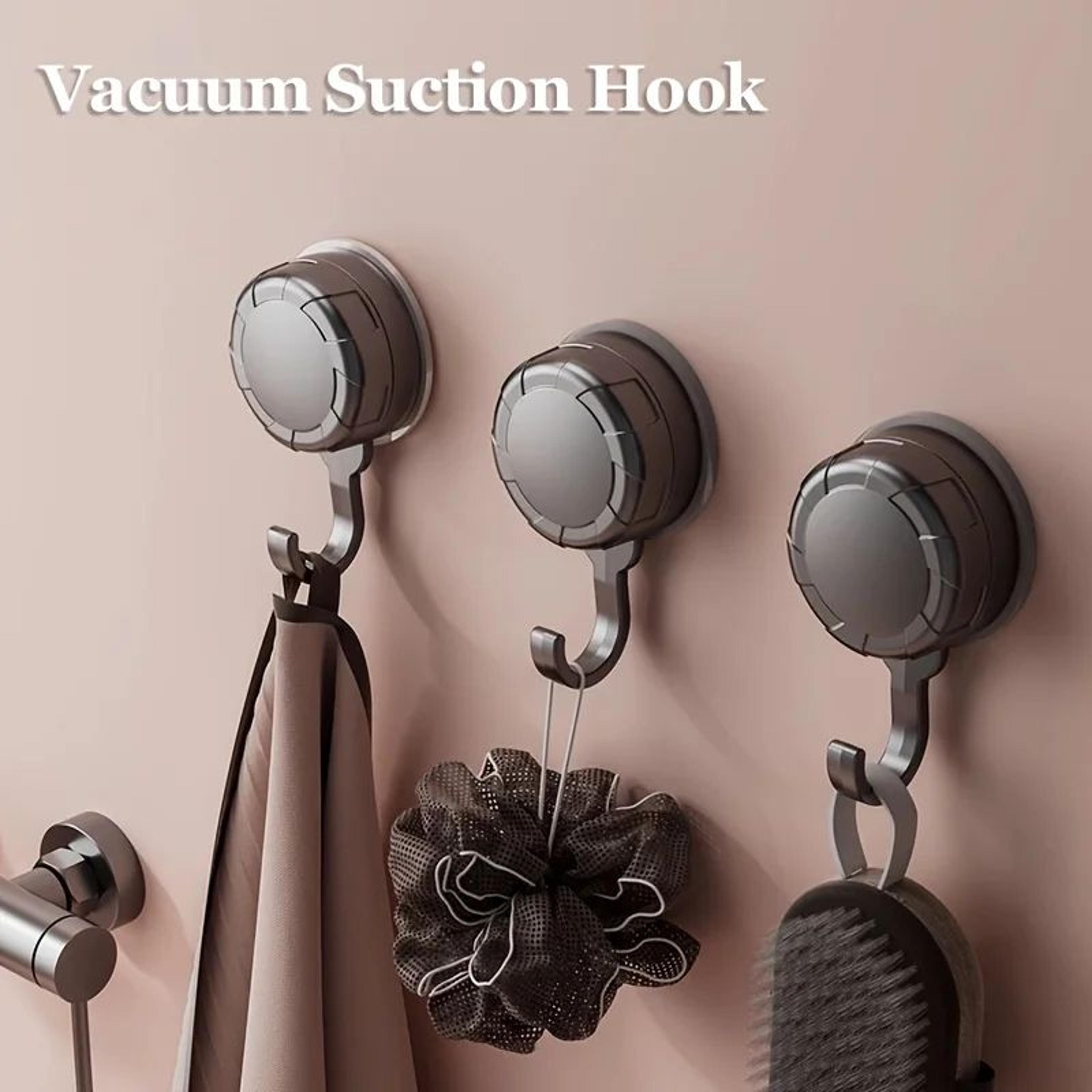 GripHold Strong Suction Cup Hook Set  3Pack Suction Cup Hooks With NoDrill Installation 2
