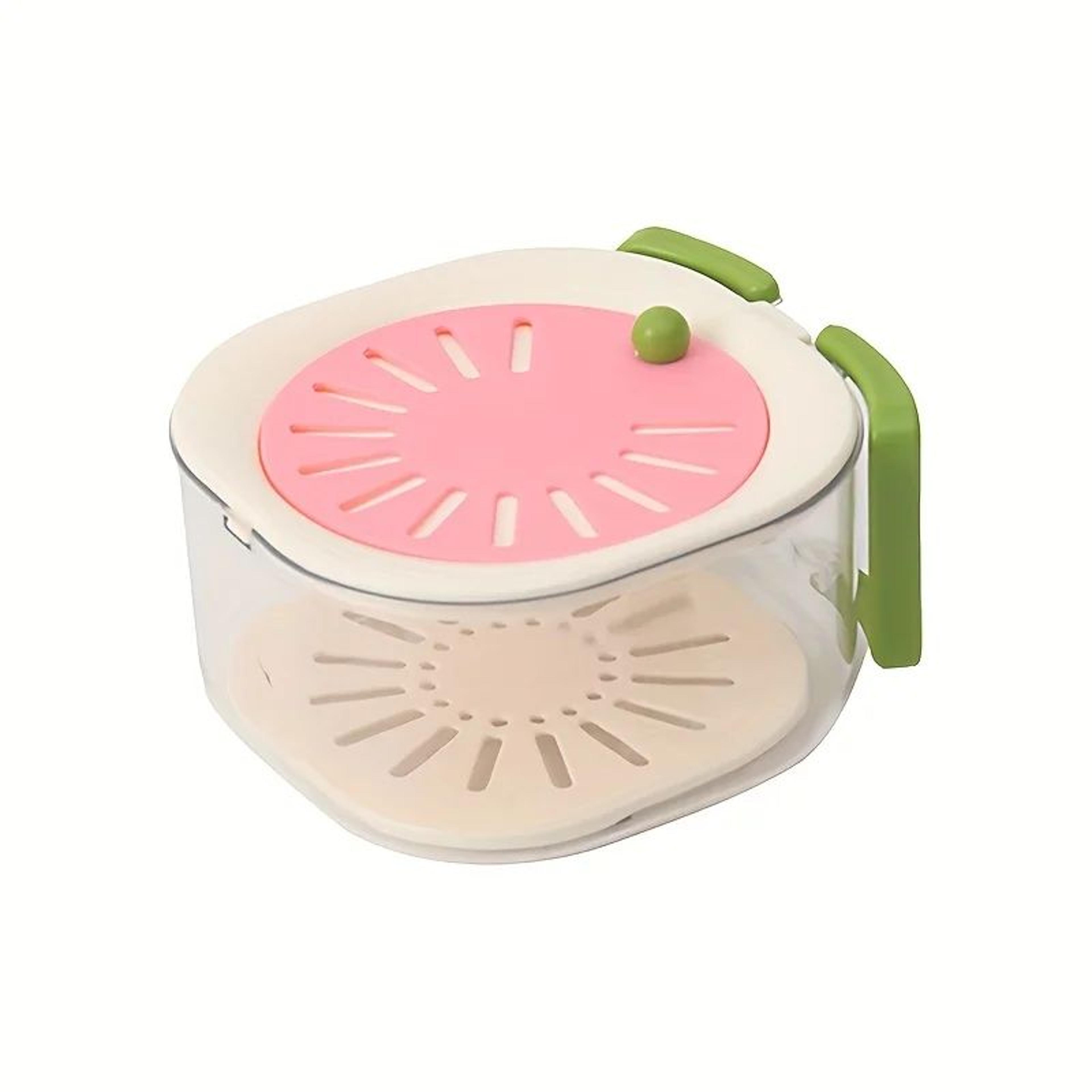 2in1 Double Layer Fruit Drainer Container With Foldable Handle  Versatile Food Strainer Basket For  7