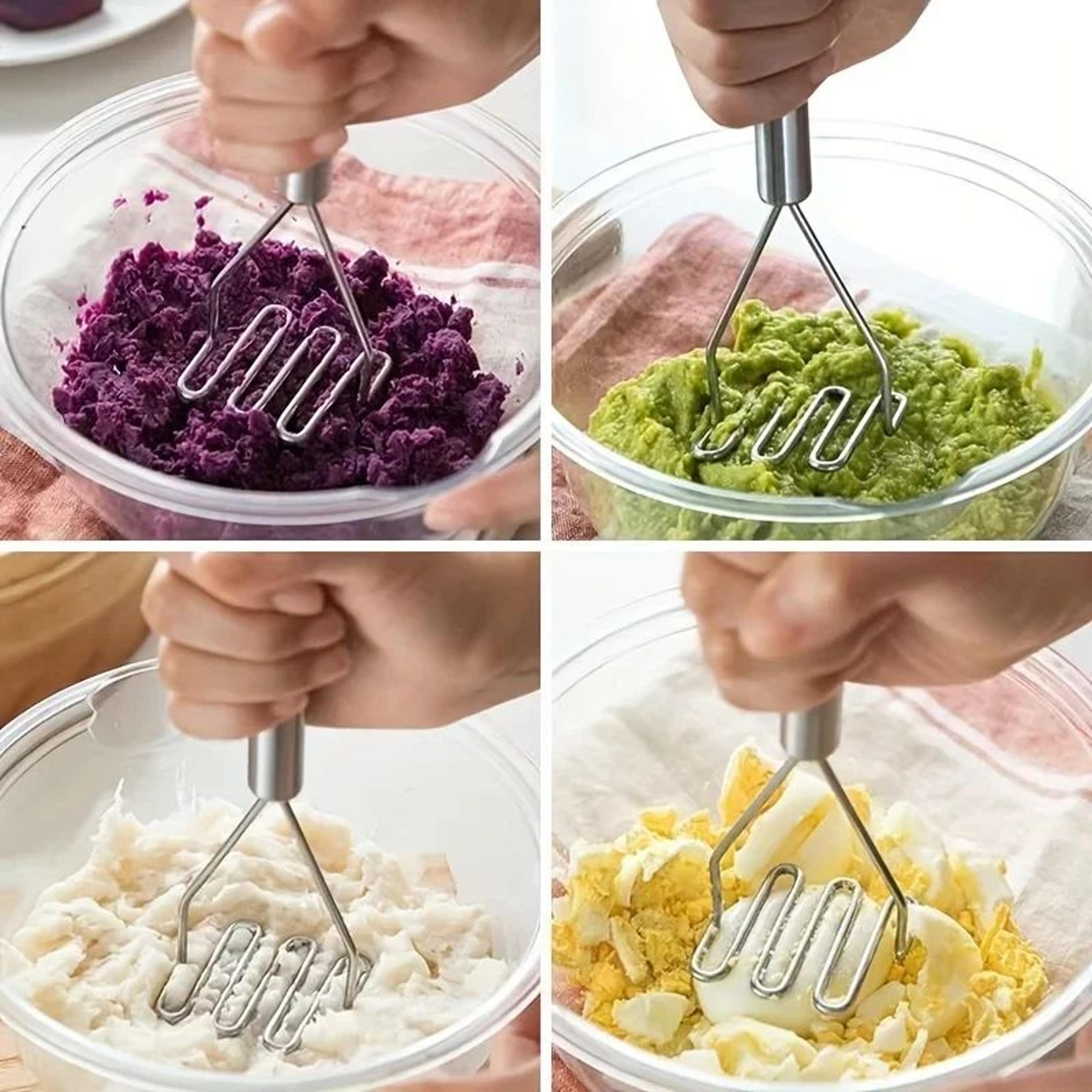 Stainless Steel Wave Potato Masher  Durable Kitchen Tool For Smooth Purees 1