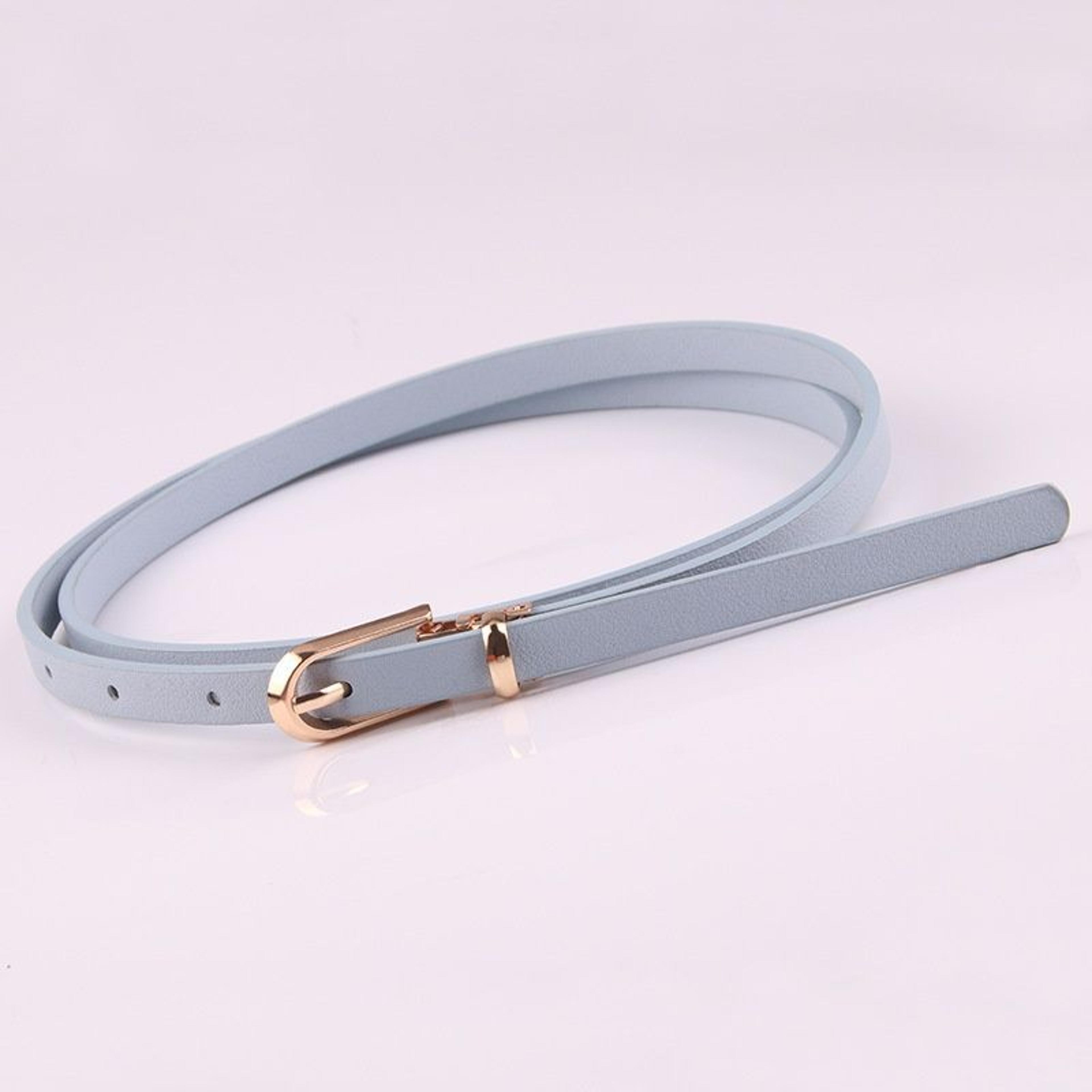 Adjustable Thin Waist Belt For Women  Candy Color Faux Leather Fashion Belt 4