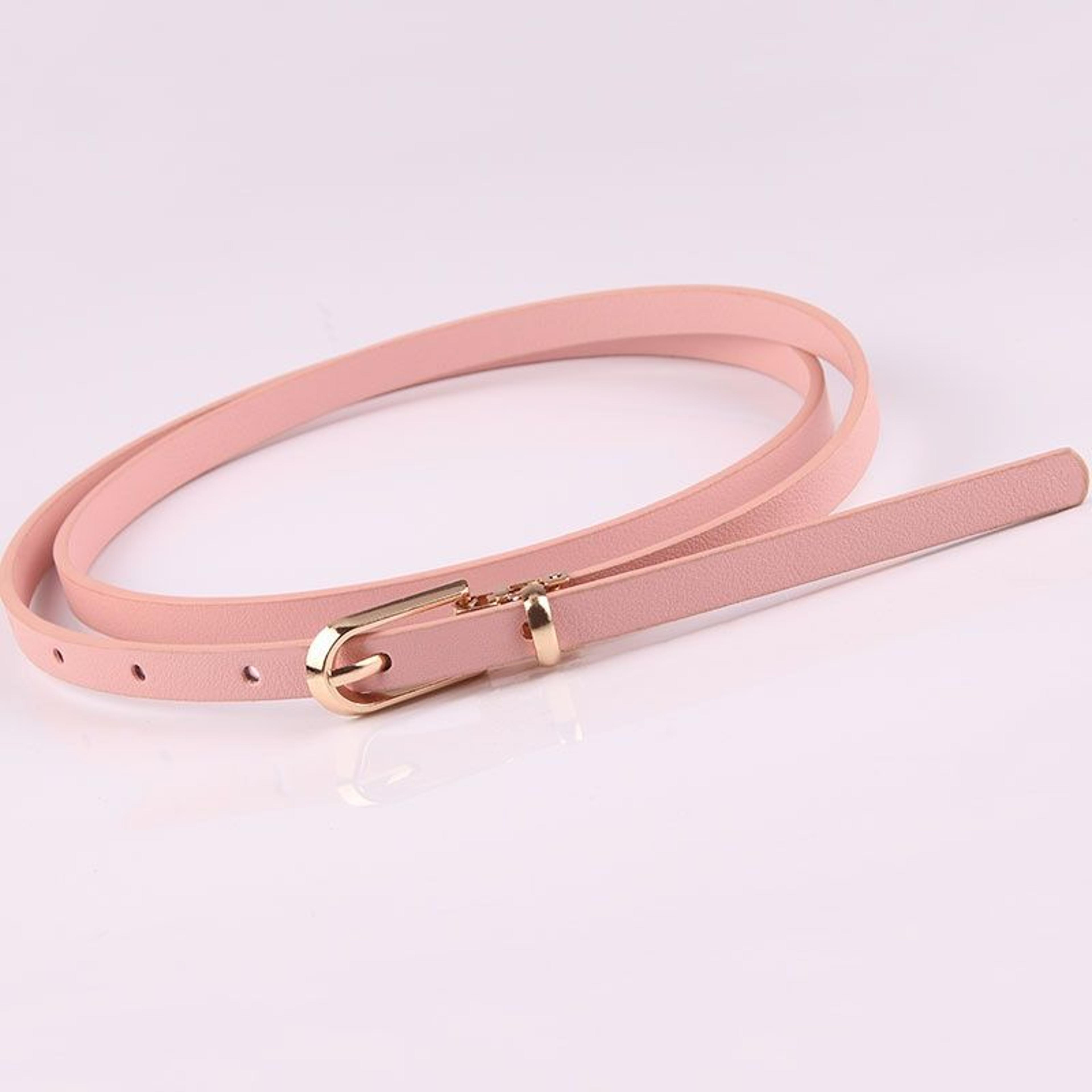 Adjustable Thin Waist Belt For Women  Candy Color Faux Leather Fashion Belt 5