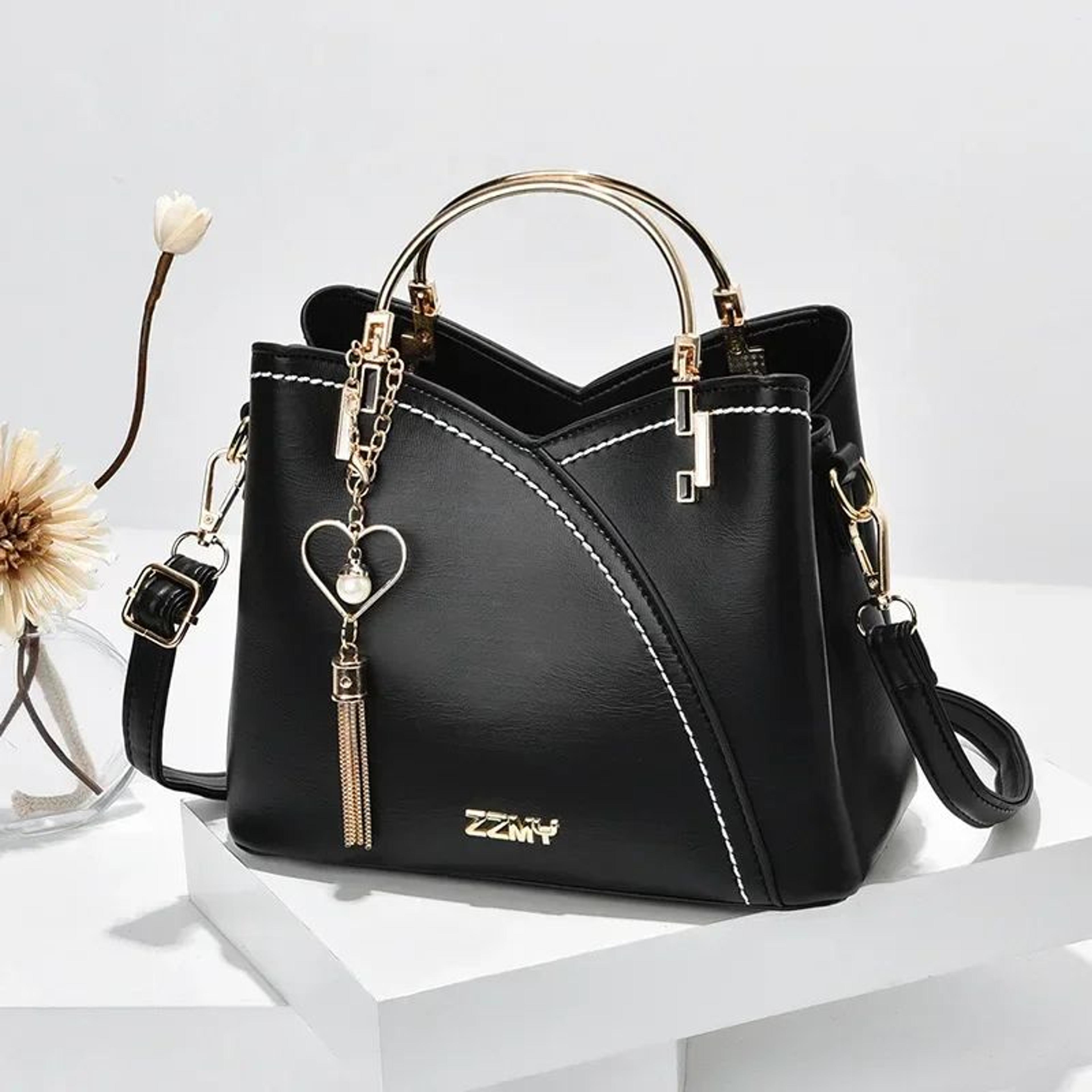 Elegant Patchwork PU Leather Shoulder Bag  Women Office Messenger Handbag 6