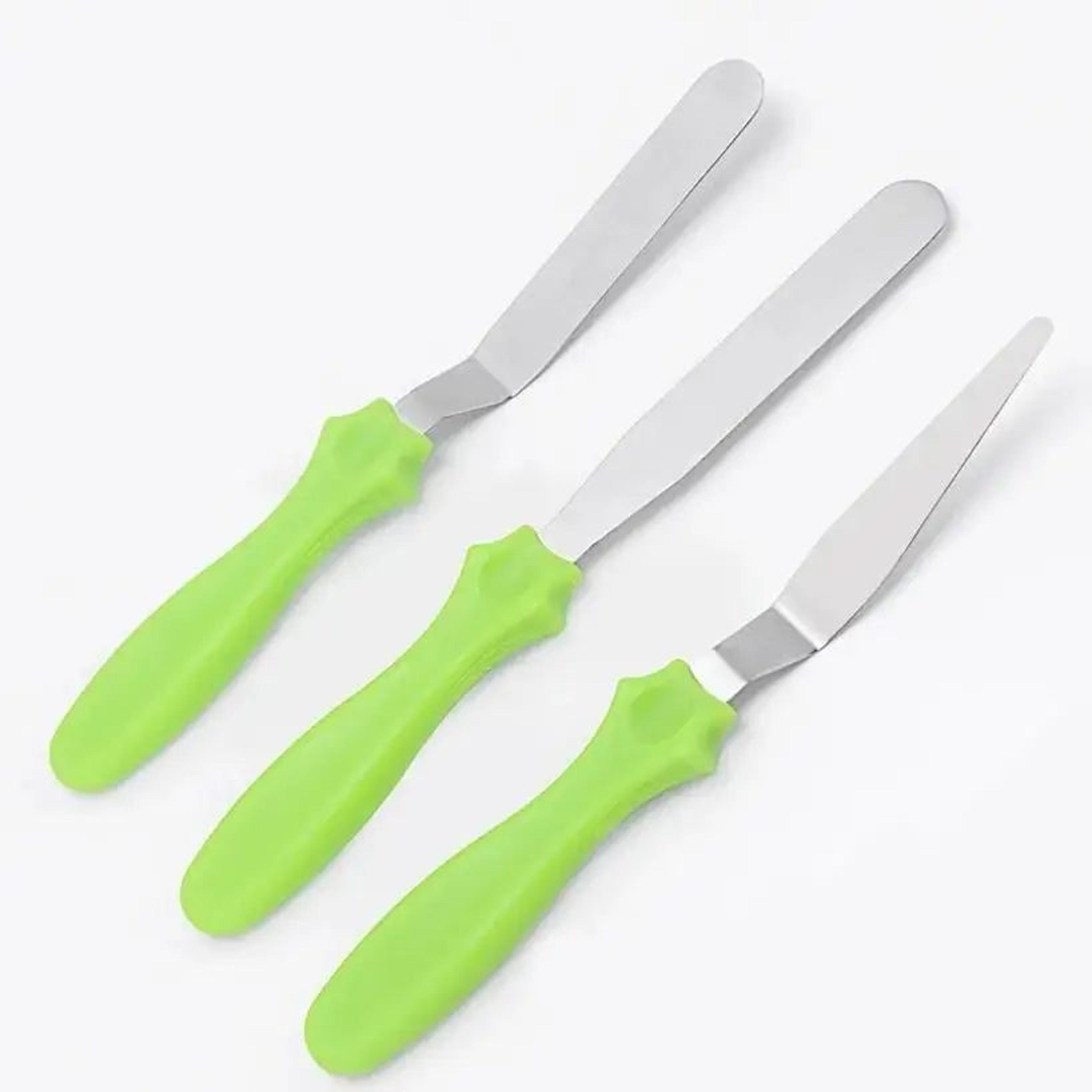 Professional Cake Scraper Set  Stainless Steel Spatula  Icing Smoother Tools 4