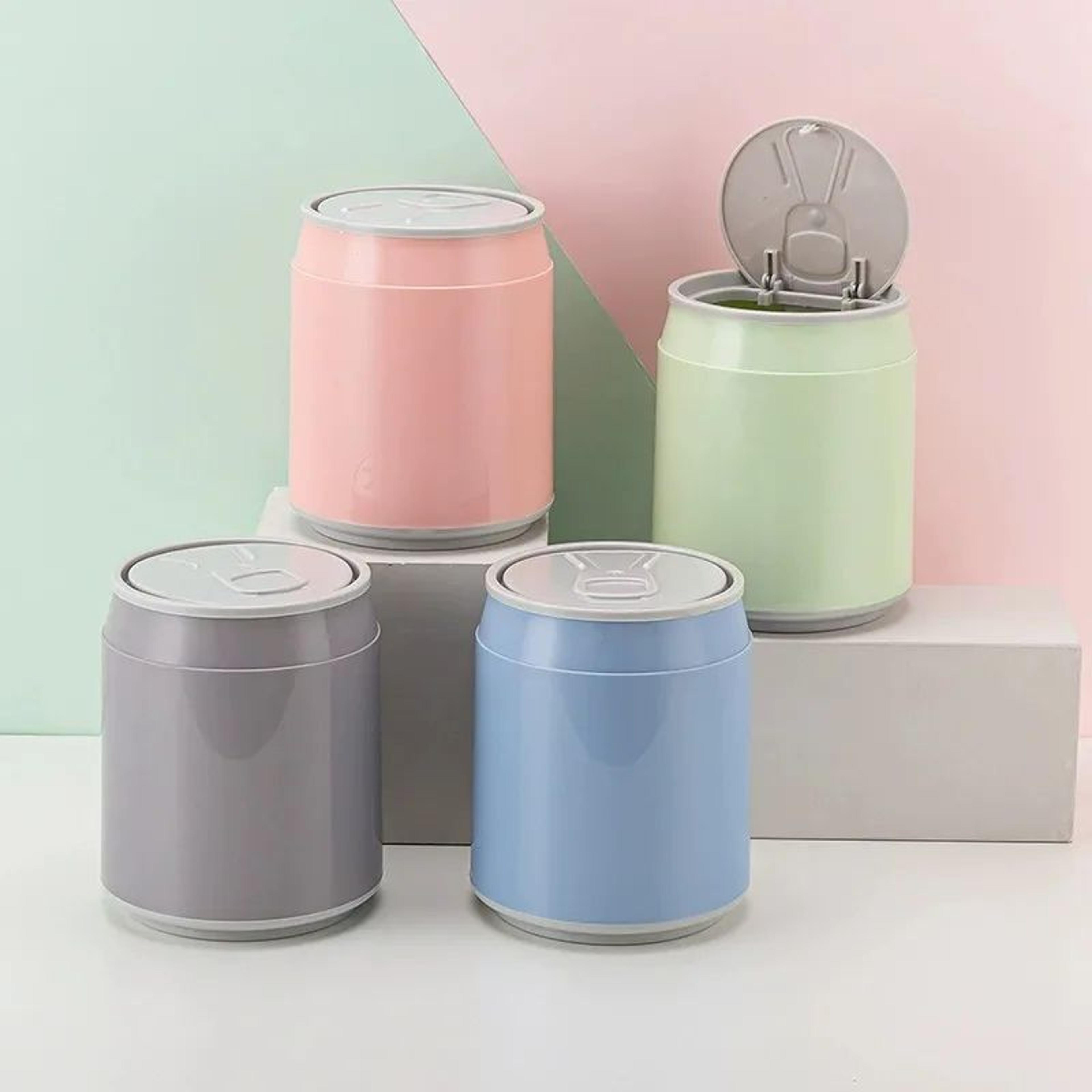 Press Lid Desktop Trash Can Compact Mini Garbage Bin For Home And Office 0