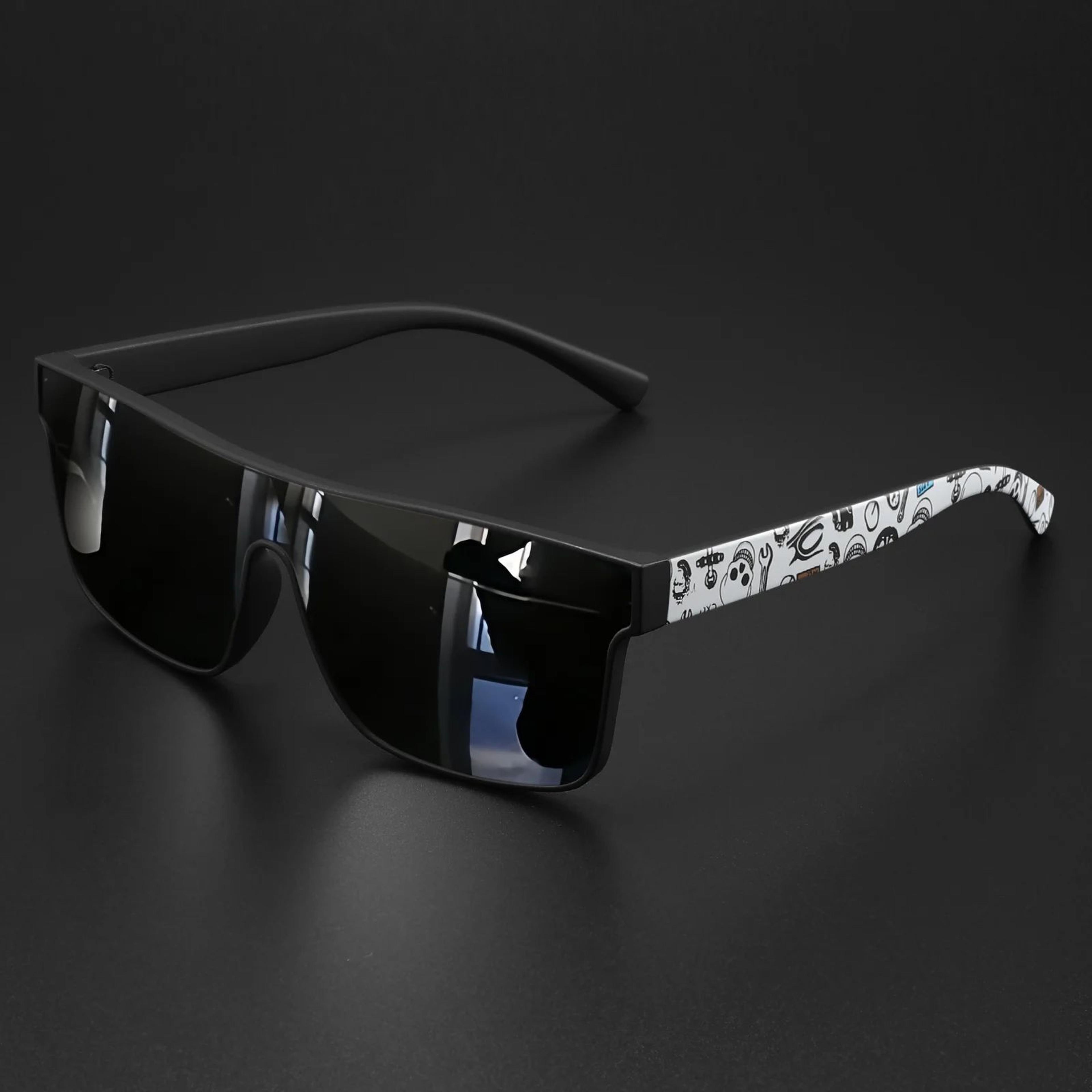 Colorful Square Sports Sunglasses UV400 Unisex OnePiece Lens 4