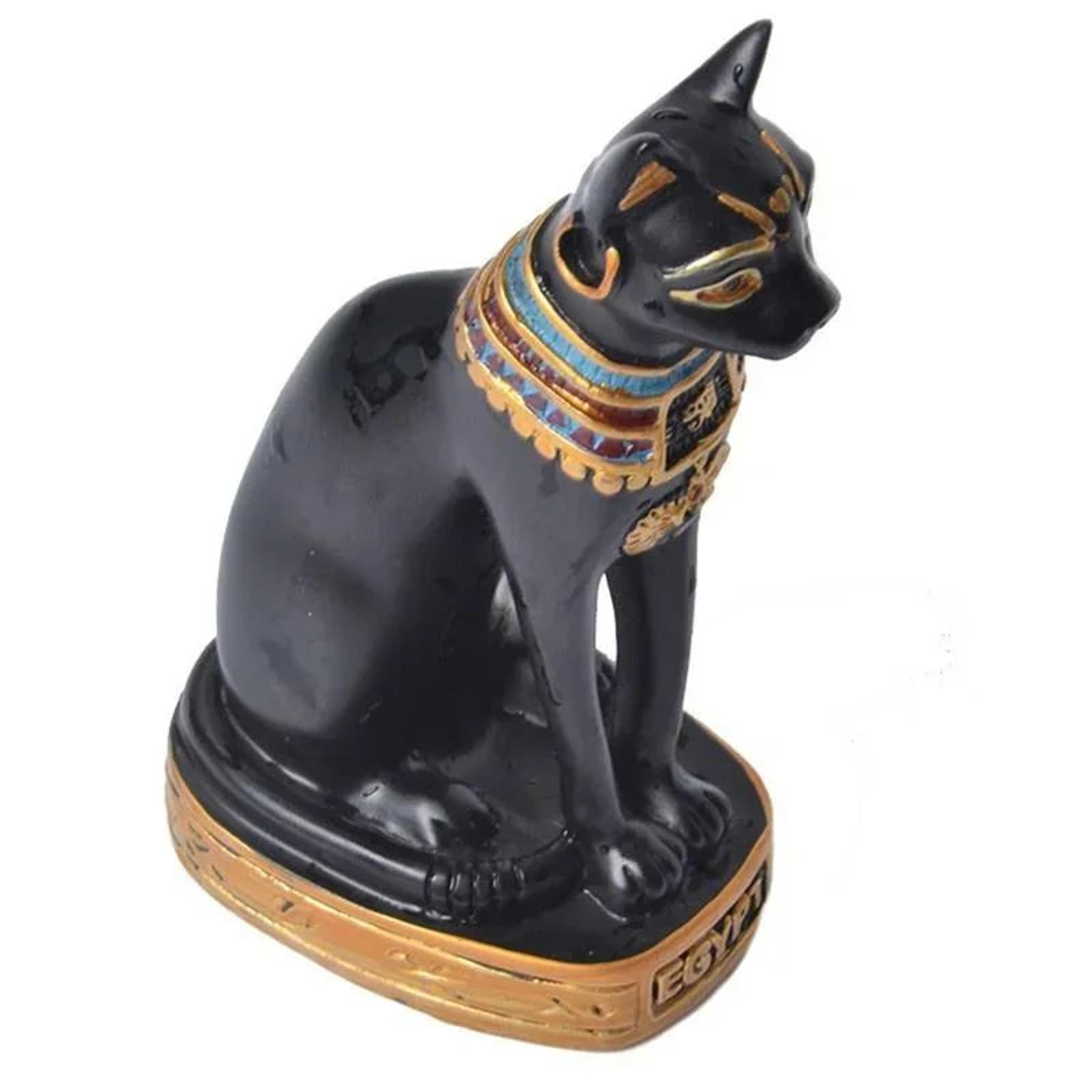 Regal Bastet Egyptian Cat Statue  Elegant Home Decor  Egyptian Figurine Accent 6