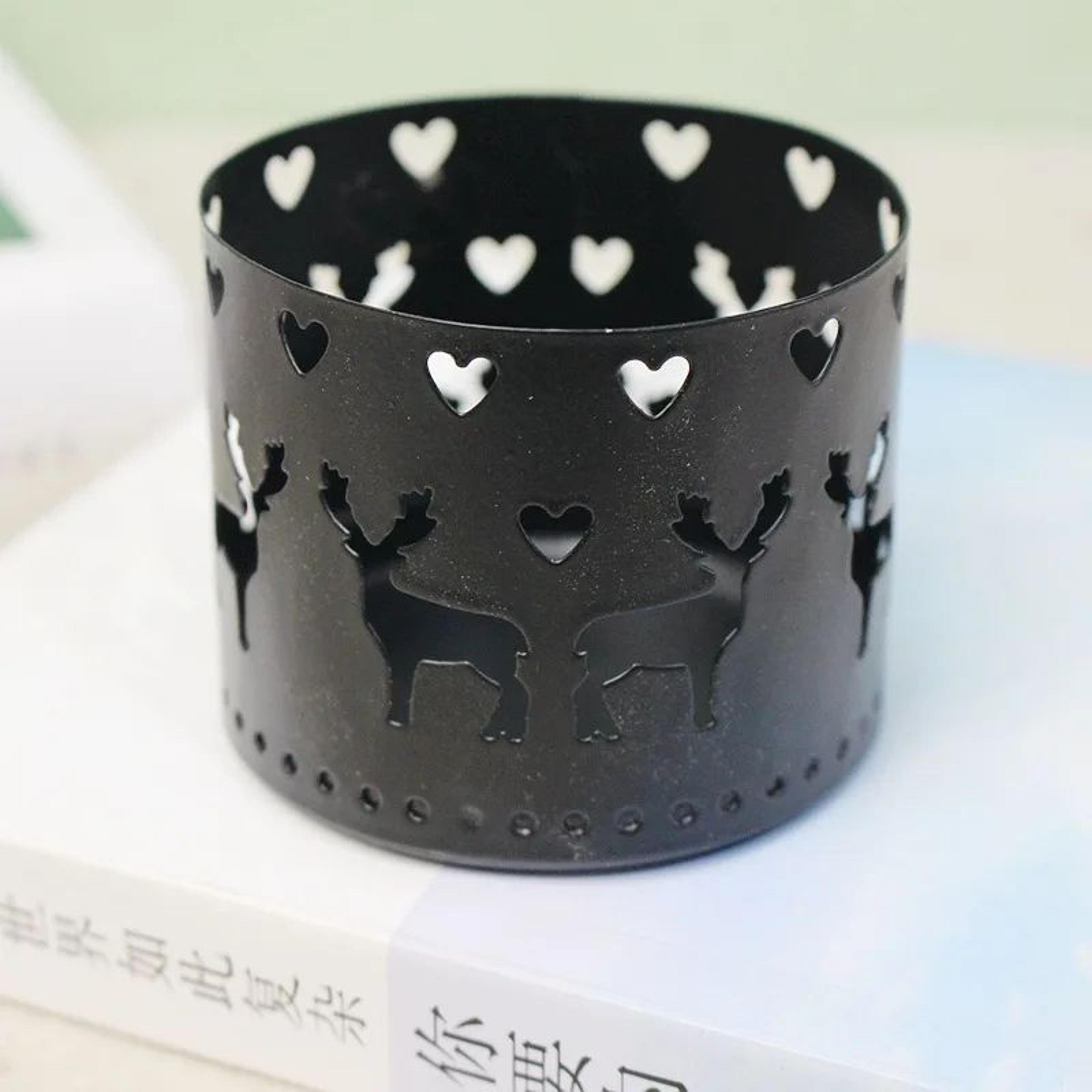 Vintage Snowflake Deer Candle Holder  Elegant Christmas Candle Holder For Festive Table Decor 6