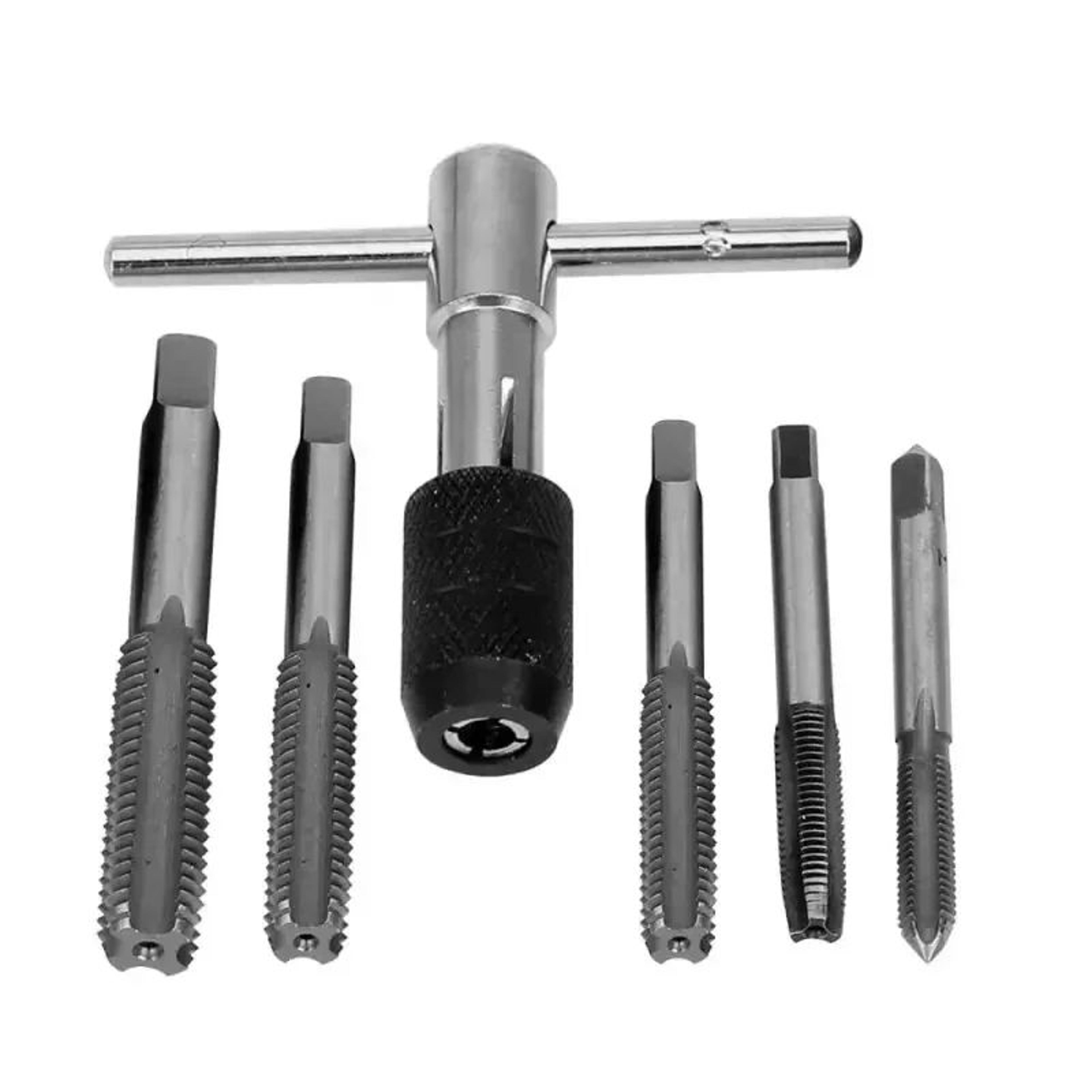 ProGrip 6Piece Metric Tap And Wrench Set  Precision Tap And Die Set M3M8 3