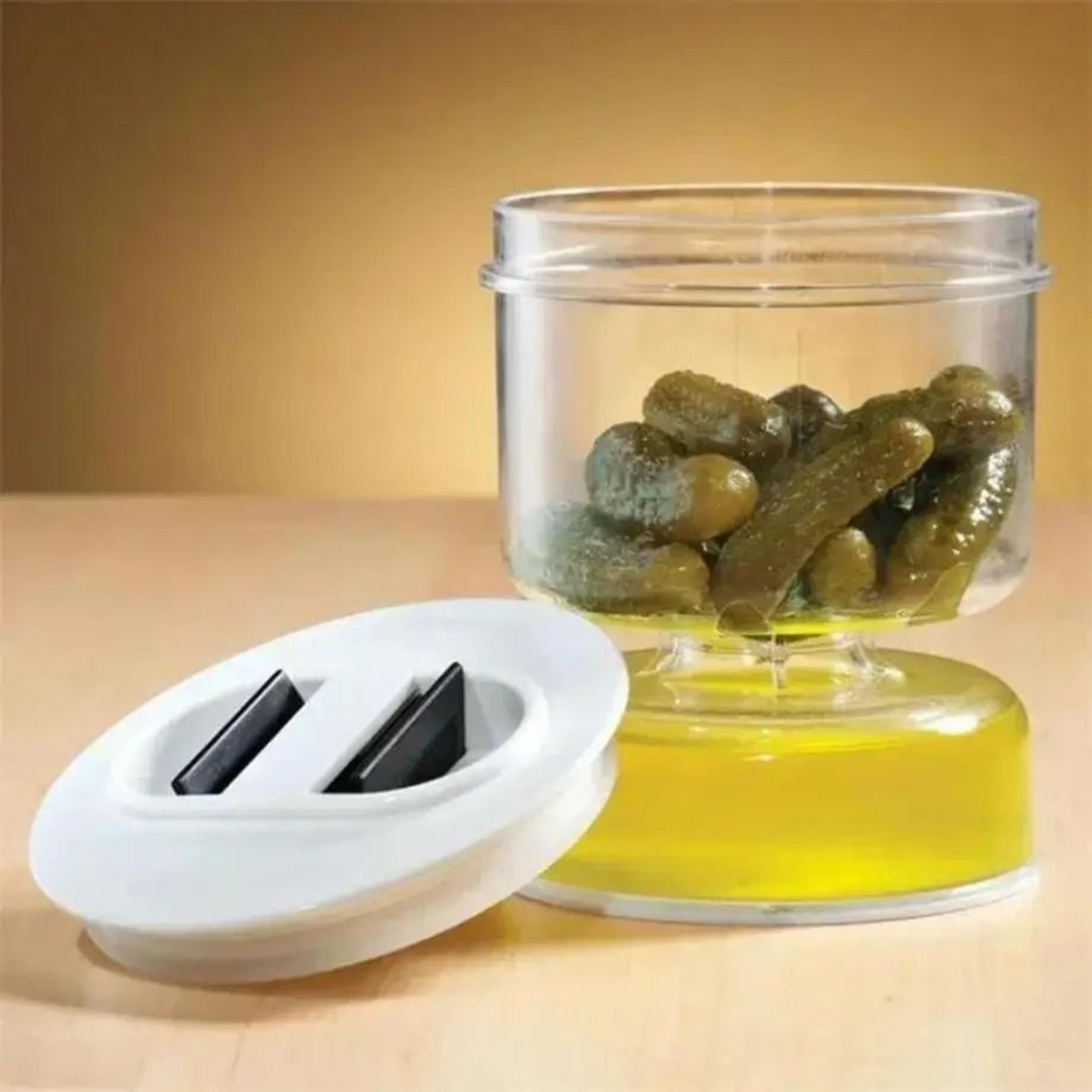 FreshLock Pickle Storage Jar  Airtight Pickle Container With Strainer For Wet  Dry Separation 3